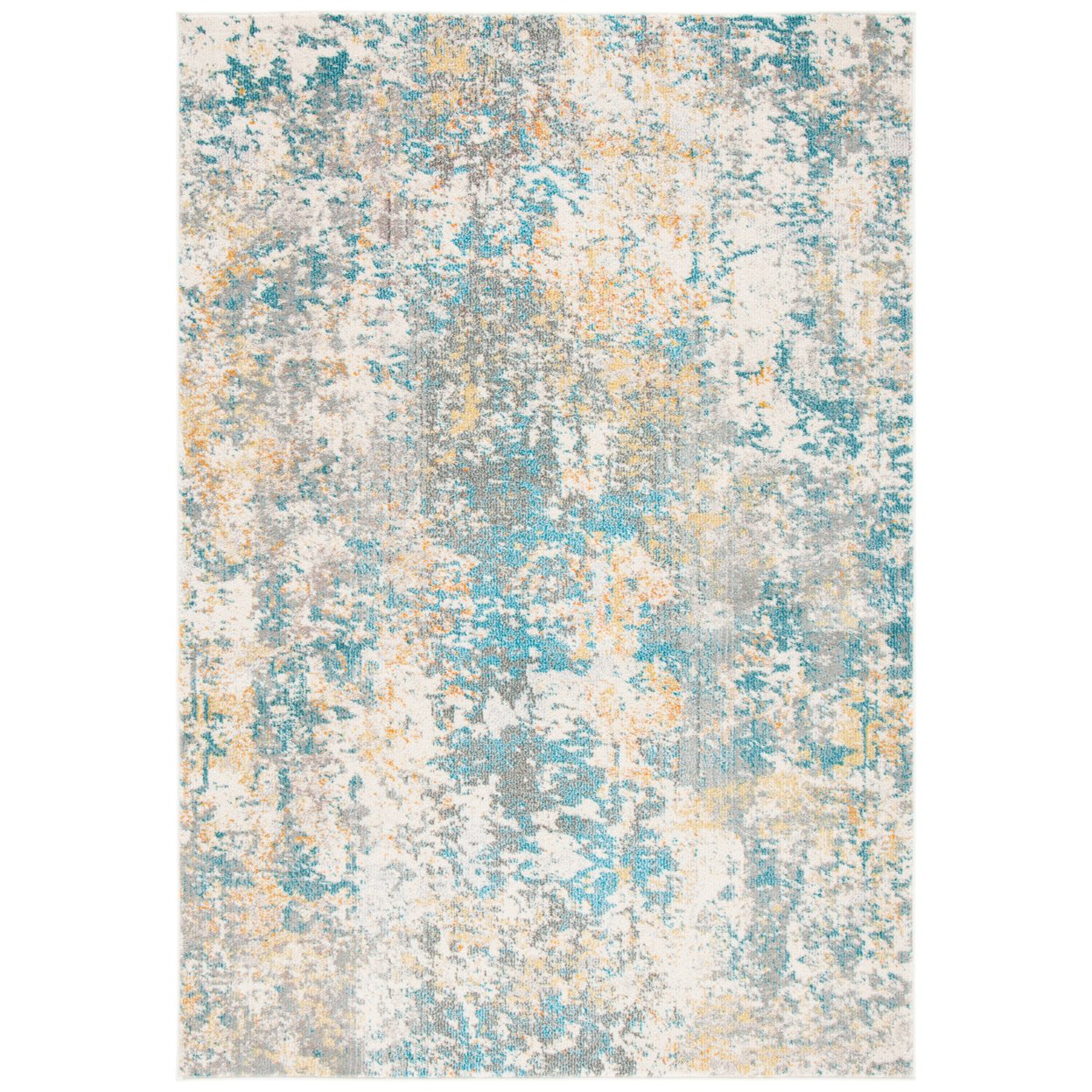 SAFAVIEH Madison Collection MAD453K Teal / Gold Rug - 6' X 9'