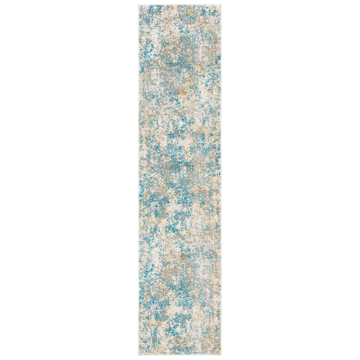 SAFAVIEH Madison Collection MAD453K Teal / Gold Rug - 2' 2 X 14'