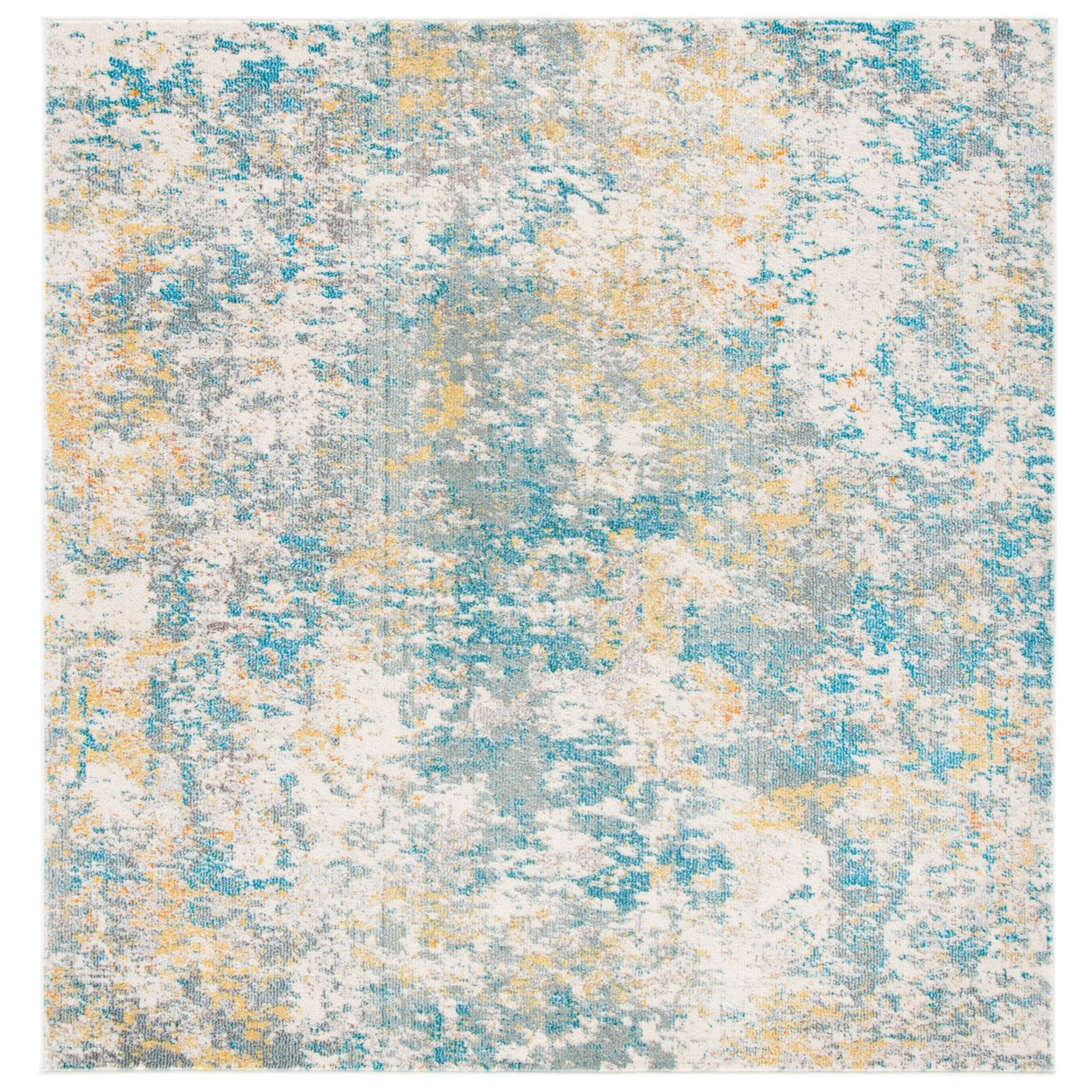 SAFAVIEH Madison Collection MAD453K Teal / Gold Rug - 6' 7 Square