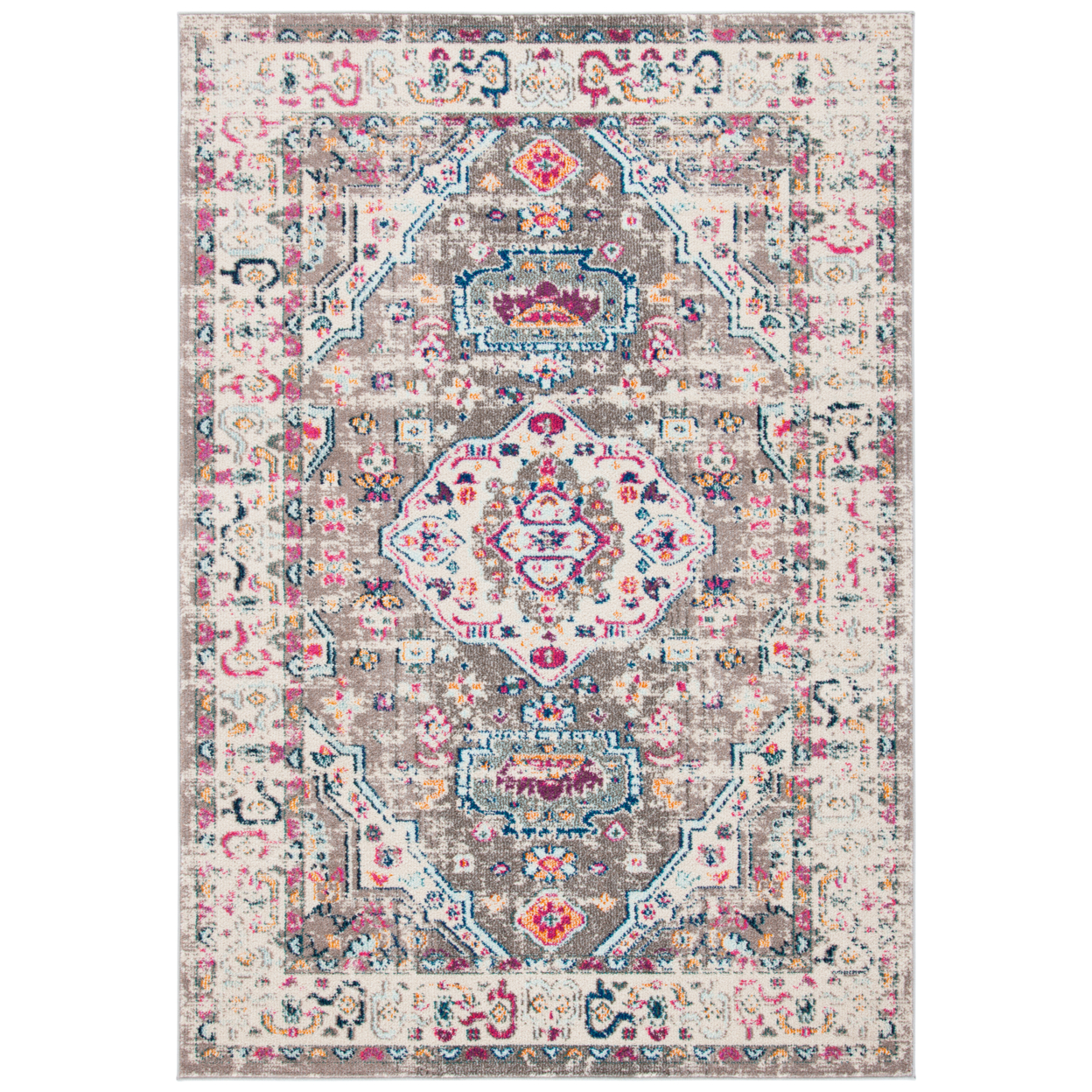 SAFAVIEH Madison Collection MAD468E Taupe / Ivory Rug - 8' X 10'