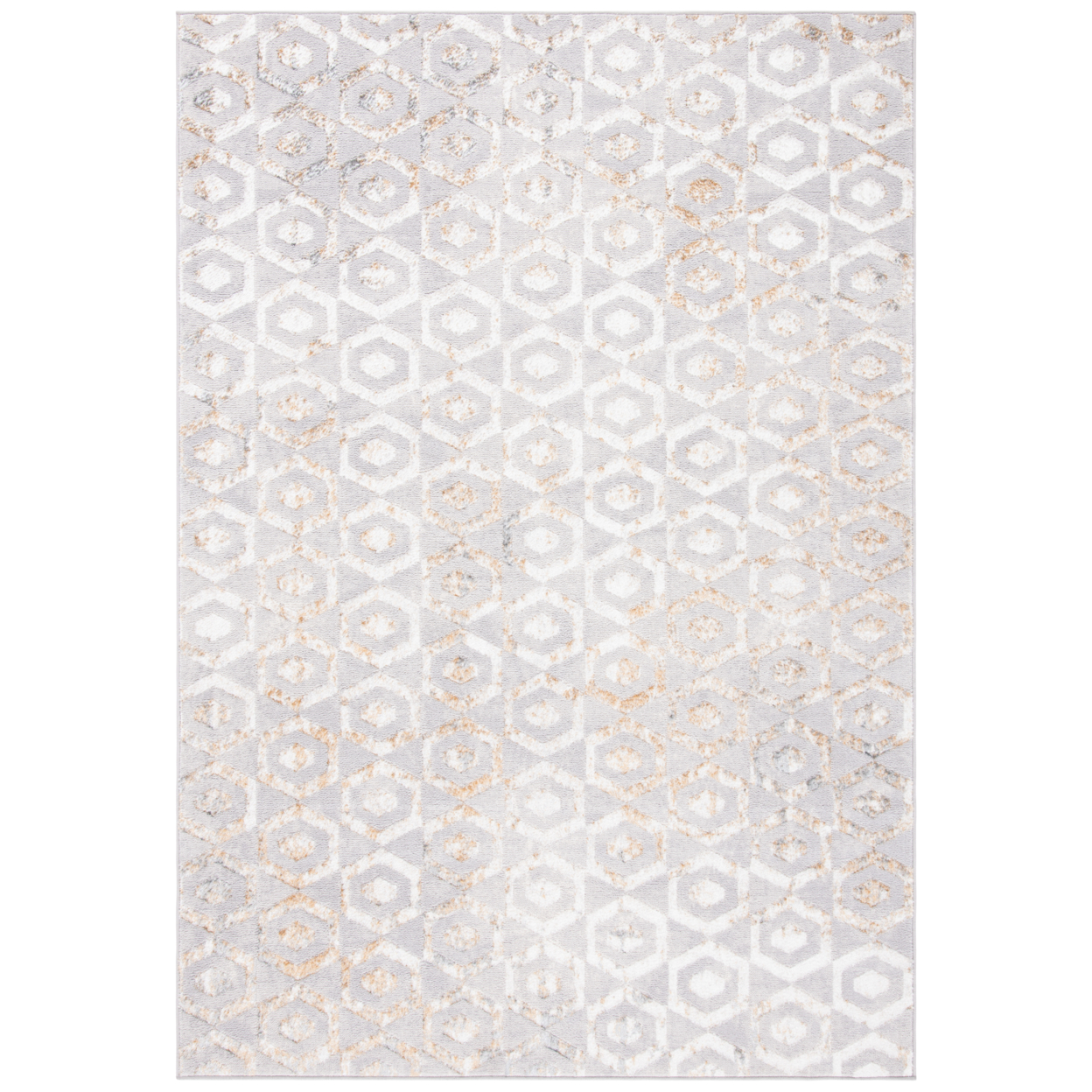 SAFAVIEH Orchard Collection ORC608F Grey / Gold Rug - 5-5 X 7-7