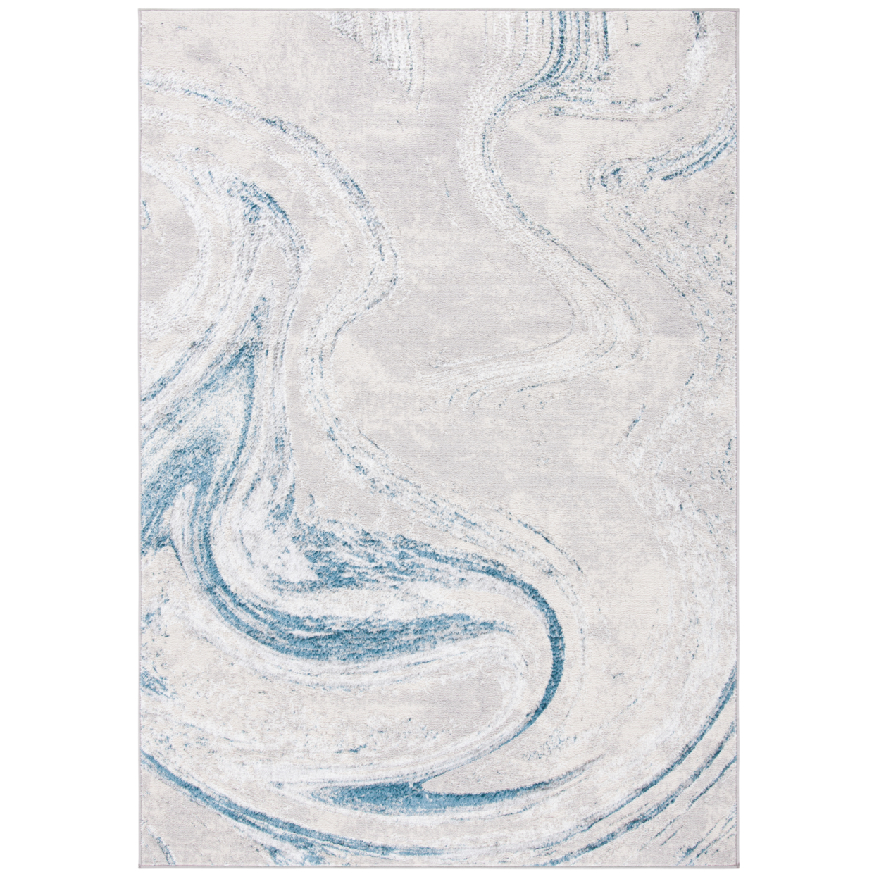 SAFAVIEH Orchard Collection ORC617G Grey / Blue Rug - 4-5 X 6-5