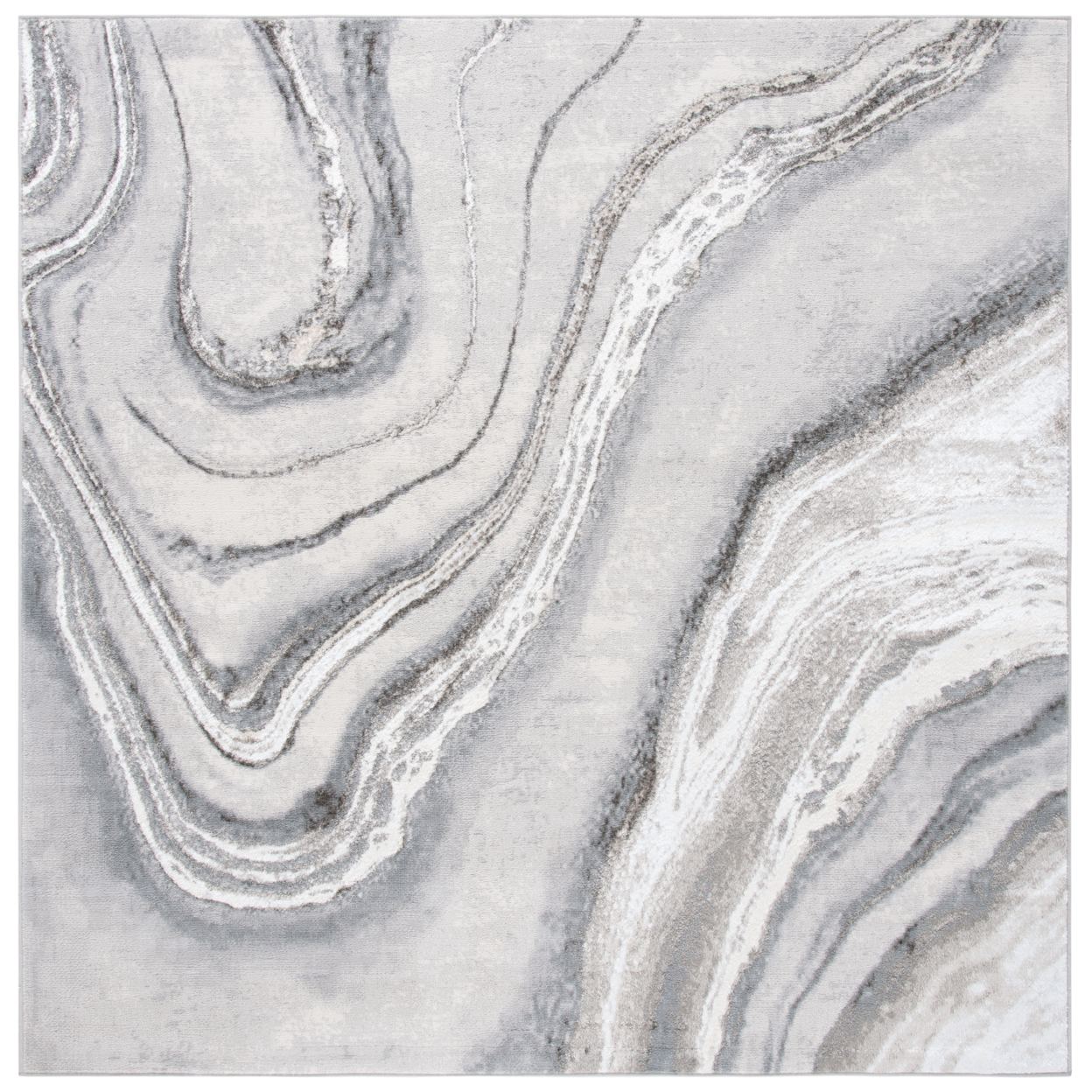 SAFAVIEH Orchard Collection ORC637H Grey / Ivory Rug - 8' Square