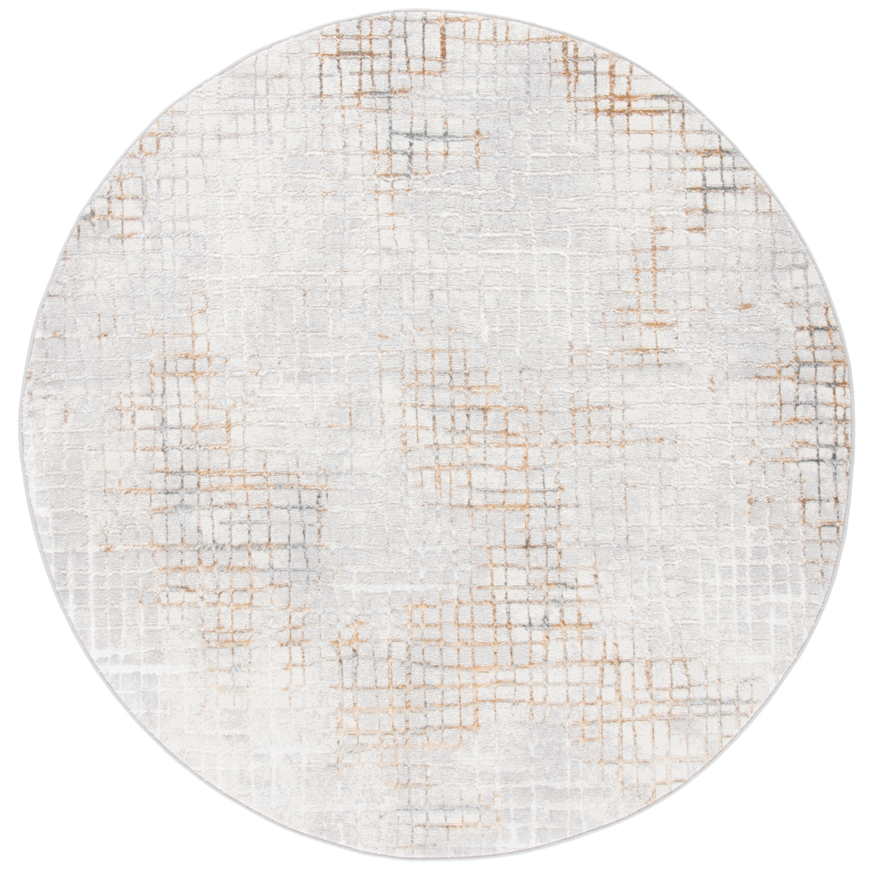 SAFAVIEH Orchard Collection ORC672F Grey / Gold Rug - 3' Round