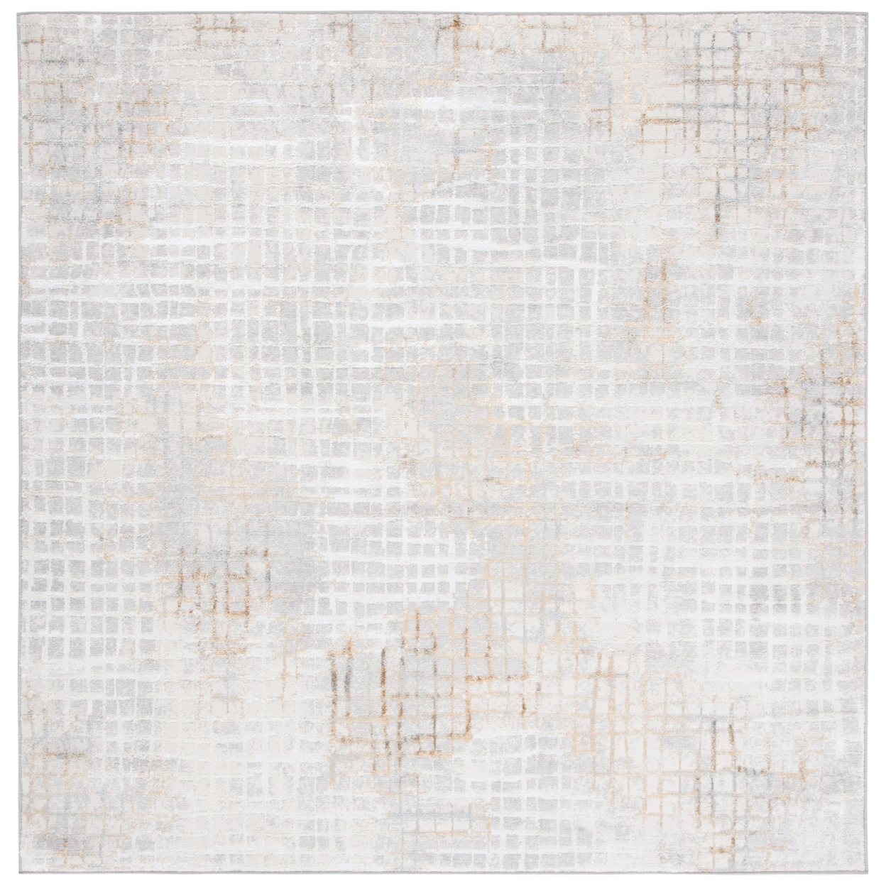 SAFAVIEH Orchard Collection ORC672F Grey / Gold Rug - 3' Square