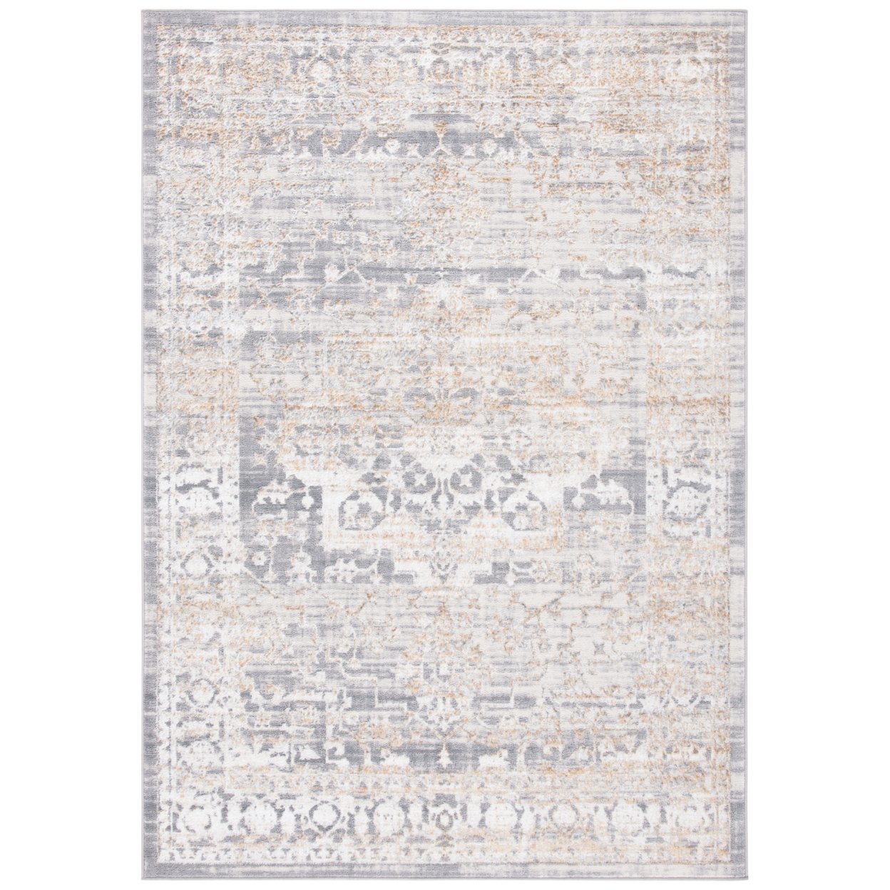 SAFAVIEH Orchard Collection ORC677F Grey / Gold Rug - 4-5 X 6-5