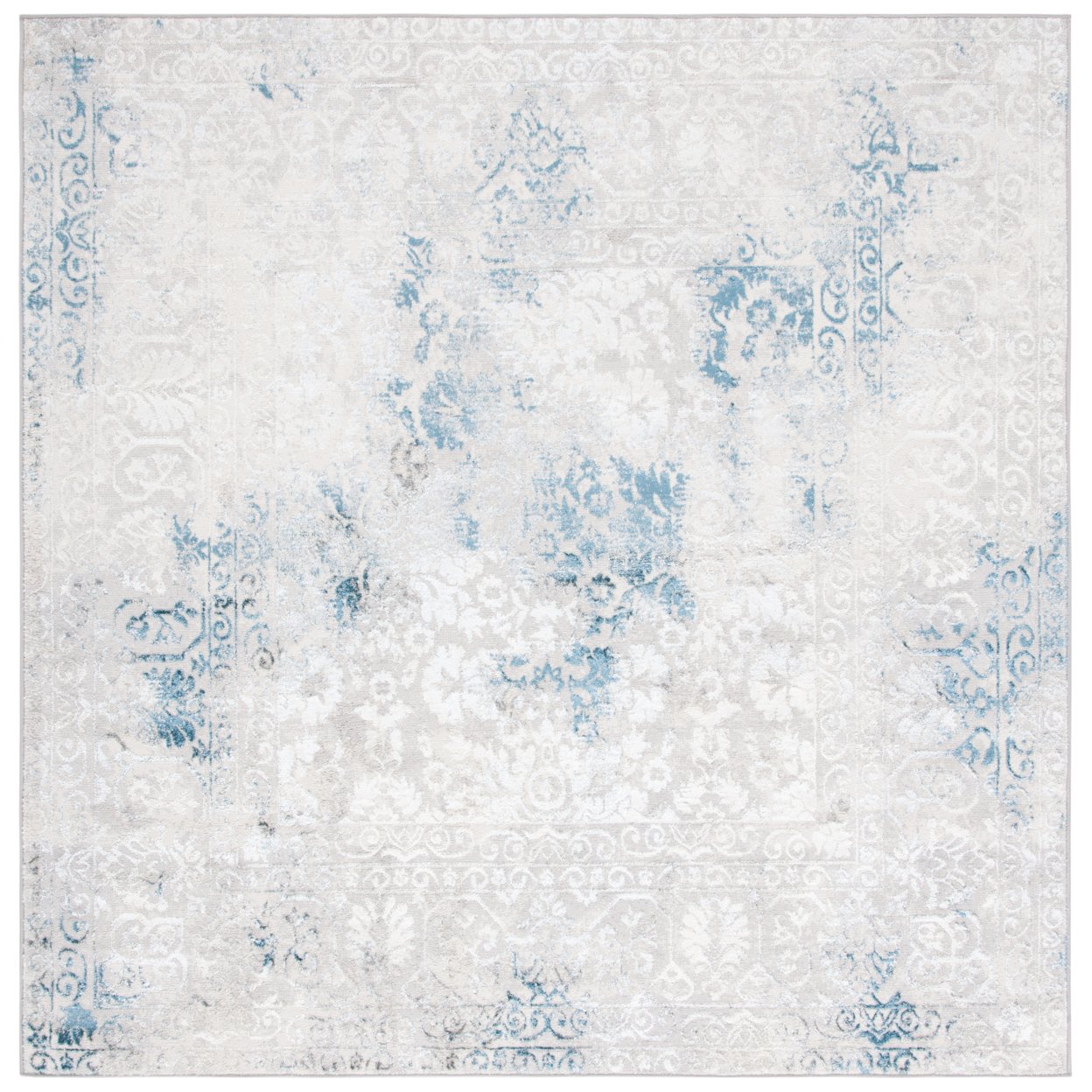 SAFAVIEH Orchard Collection ORC684F Grey / Blue Rug - 6-7 X 6-7 Square