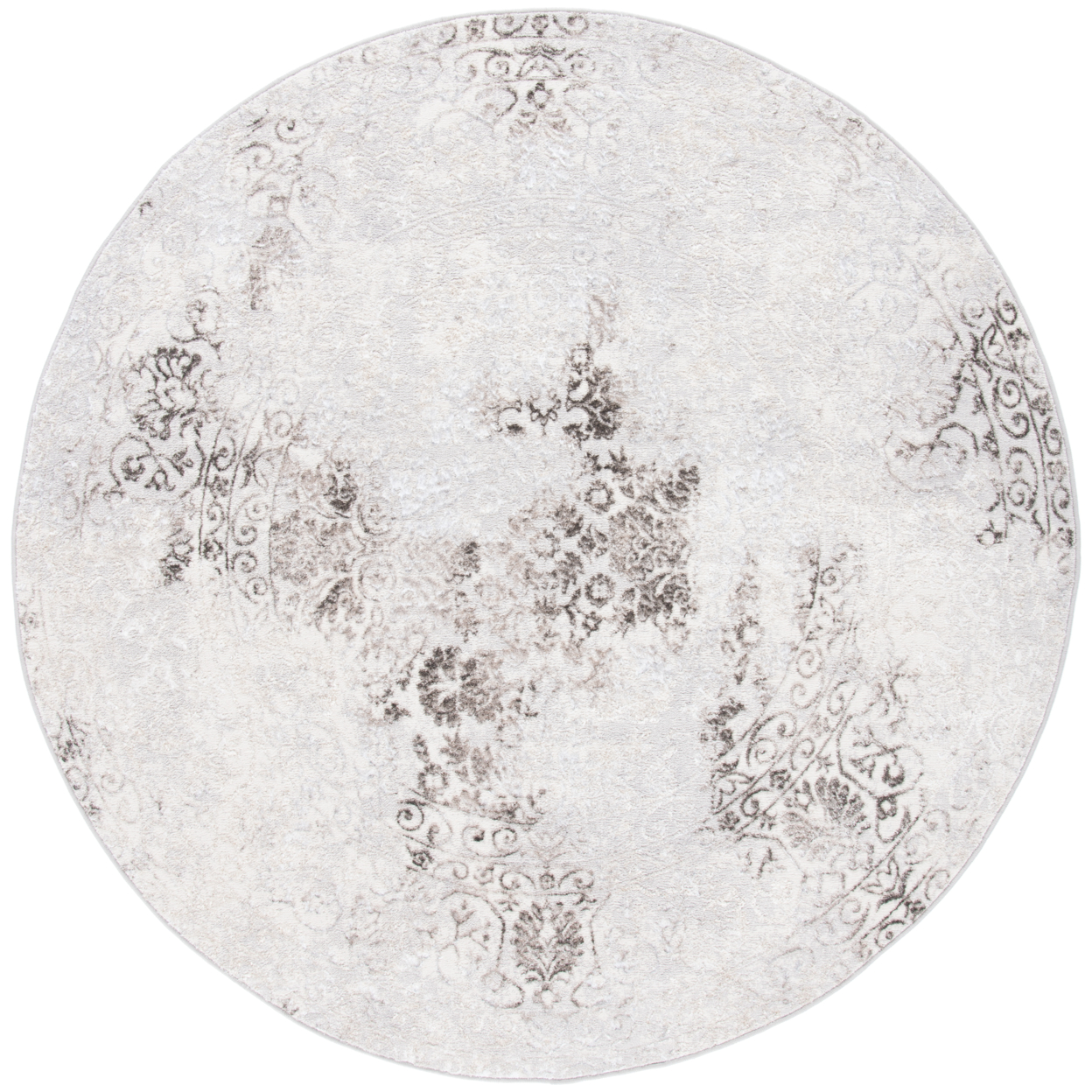 SAFAVIEH Orchard Collection ORC684H Grey / Light Grey Rug - 6-7 X 6-7 Round