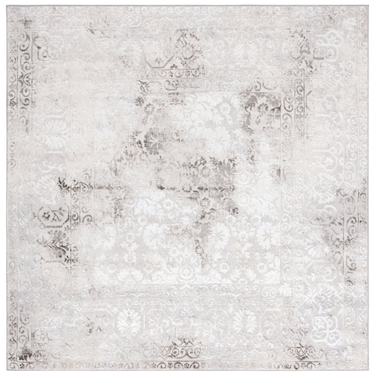 SAFAVIEH Orchard Collection ORC684H Grey / Light Grey Rug - 6-7 X 6-7 Square