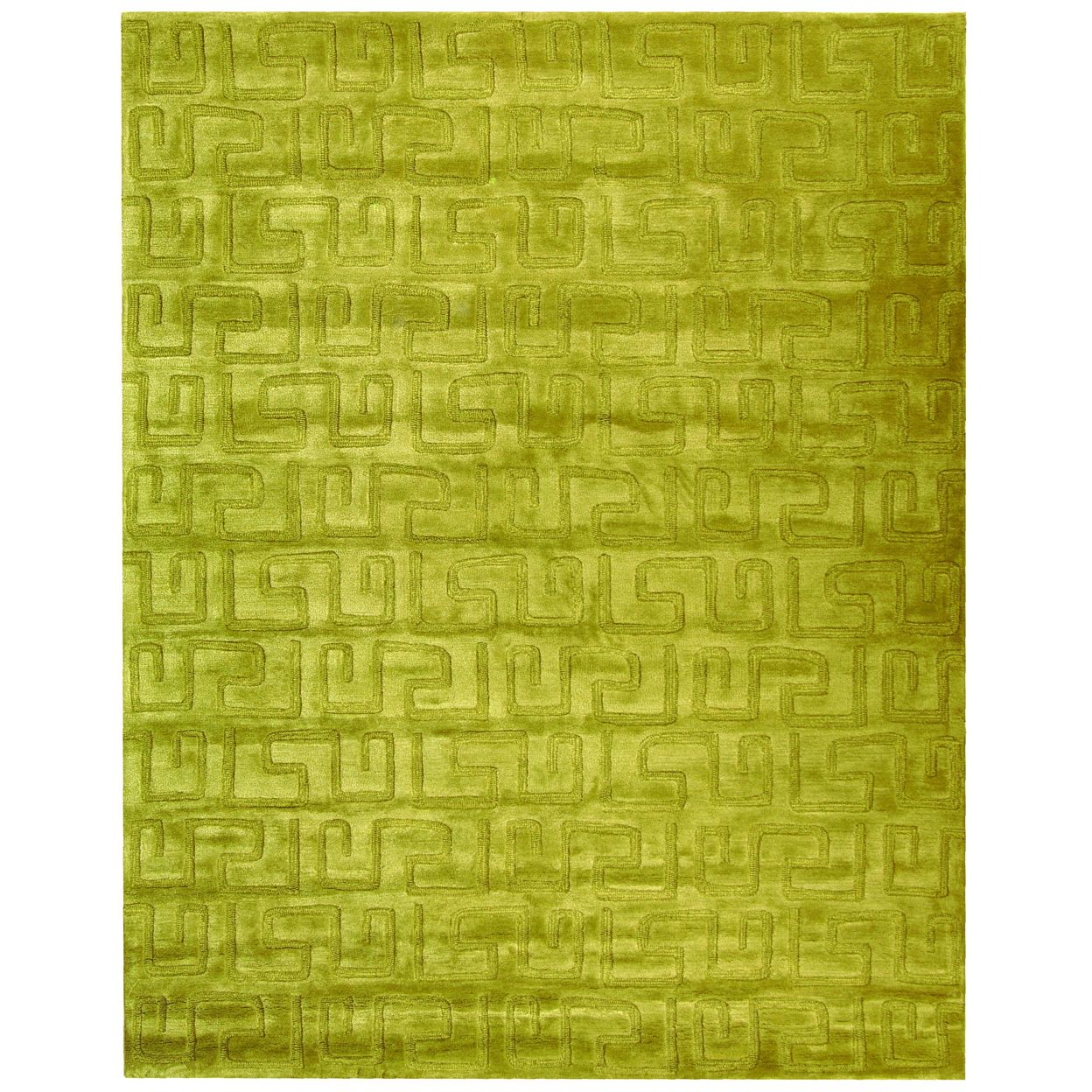 SAFAVIEH Soho SOH416A Handmade Green / Green Rug - 8' 3 X 11'