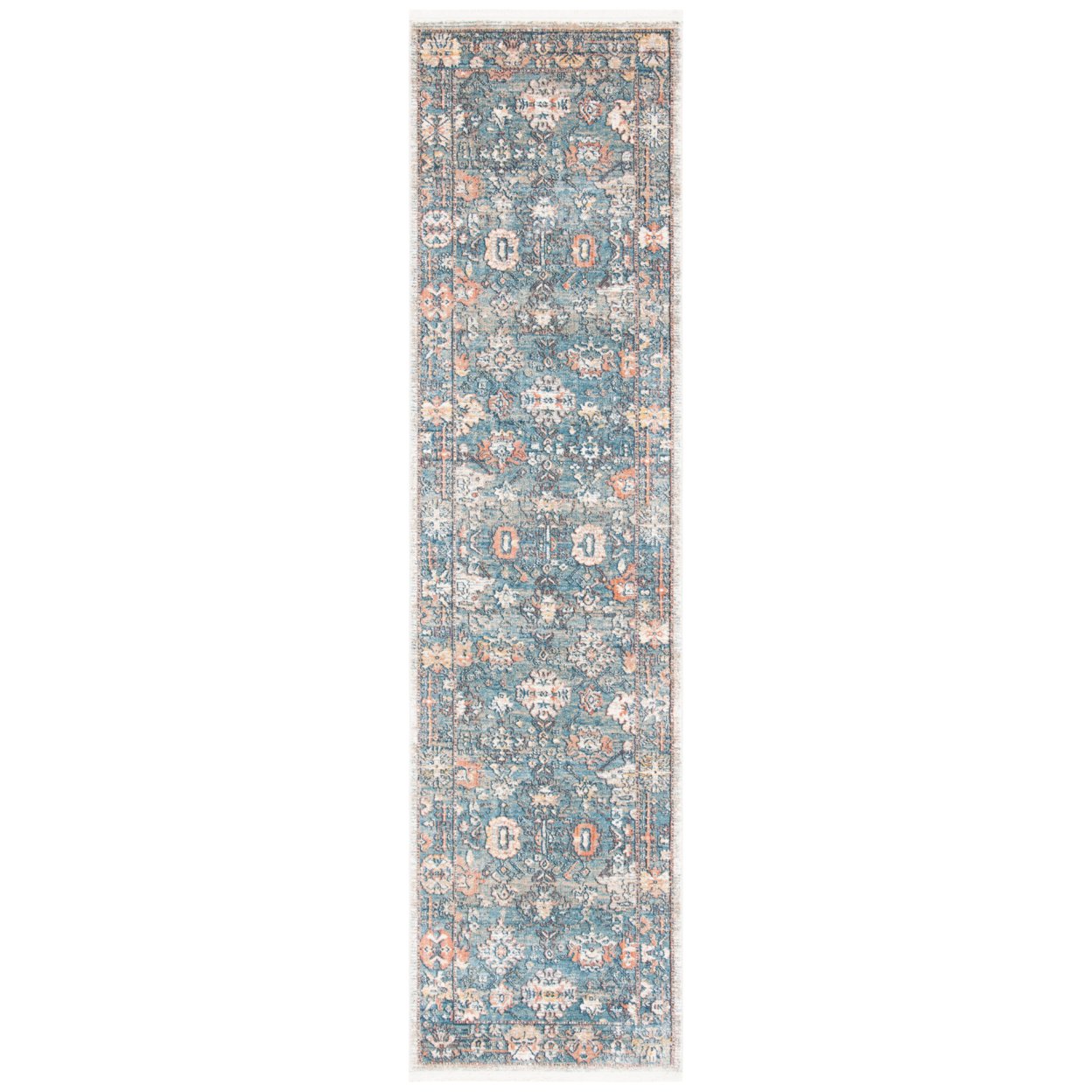 SAFAVIEH Victoria Collection VIC905M Blue / Ivory Rug - 2-2 X 10