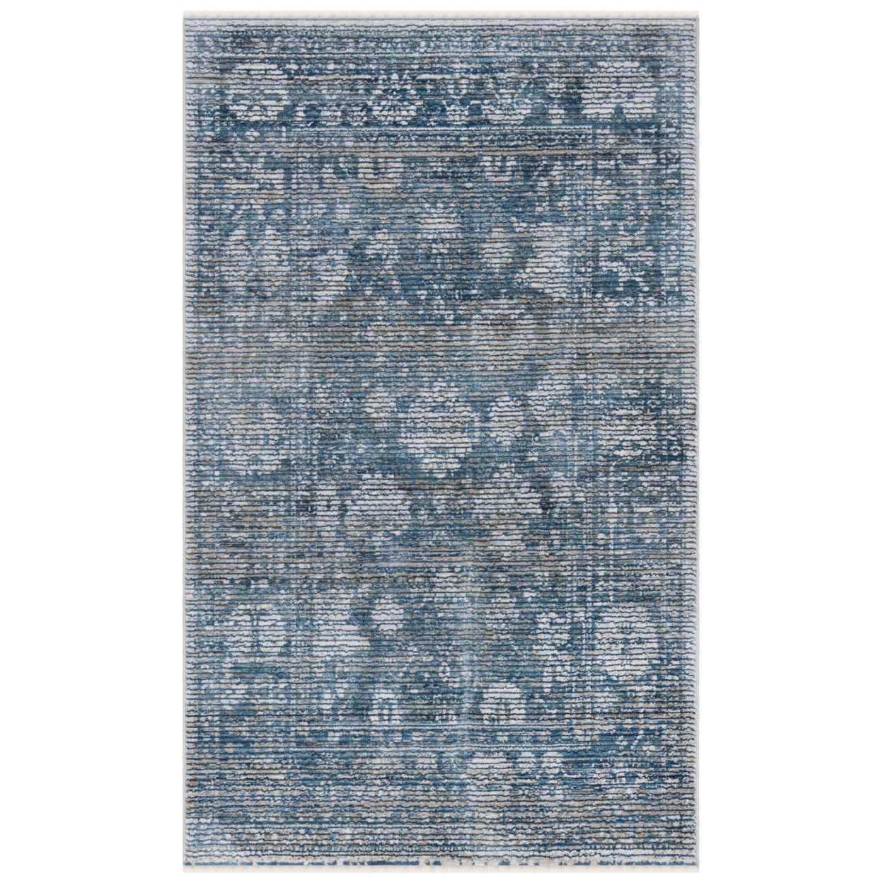 SAFAVIEH Victoria Collection VIC907M Blue / Ivory Rug - 2-2 X 4