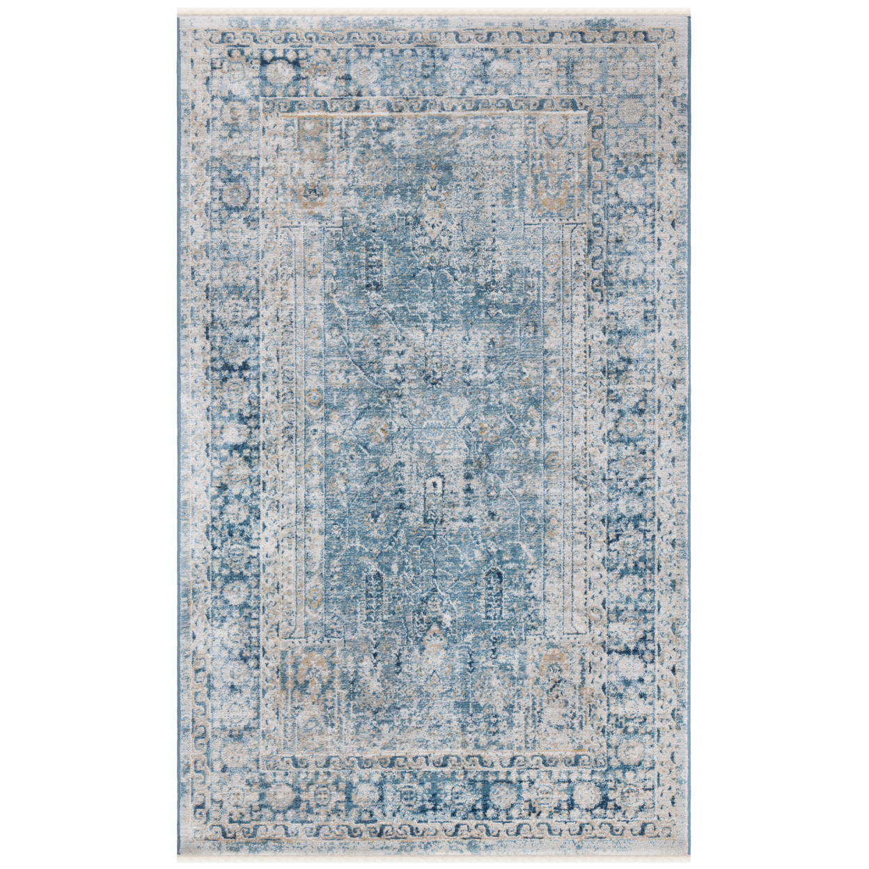 SAFAVIEH Victoria Collection VIC997N Blue / Ivory Rug - 3 X 5