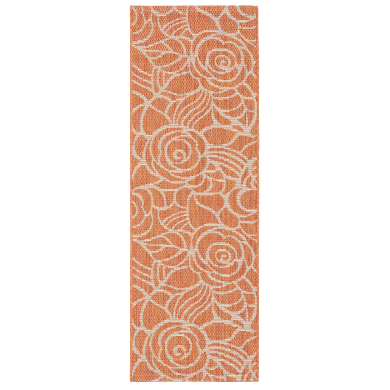 SAFAVIEH Outdoor CY5141A Courtyard Collection Rust / Sand Rug - 2' 3 X 6' 7
