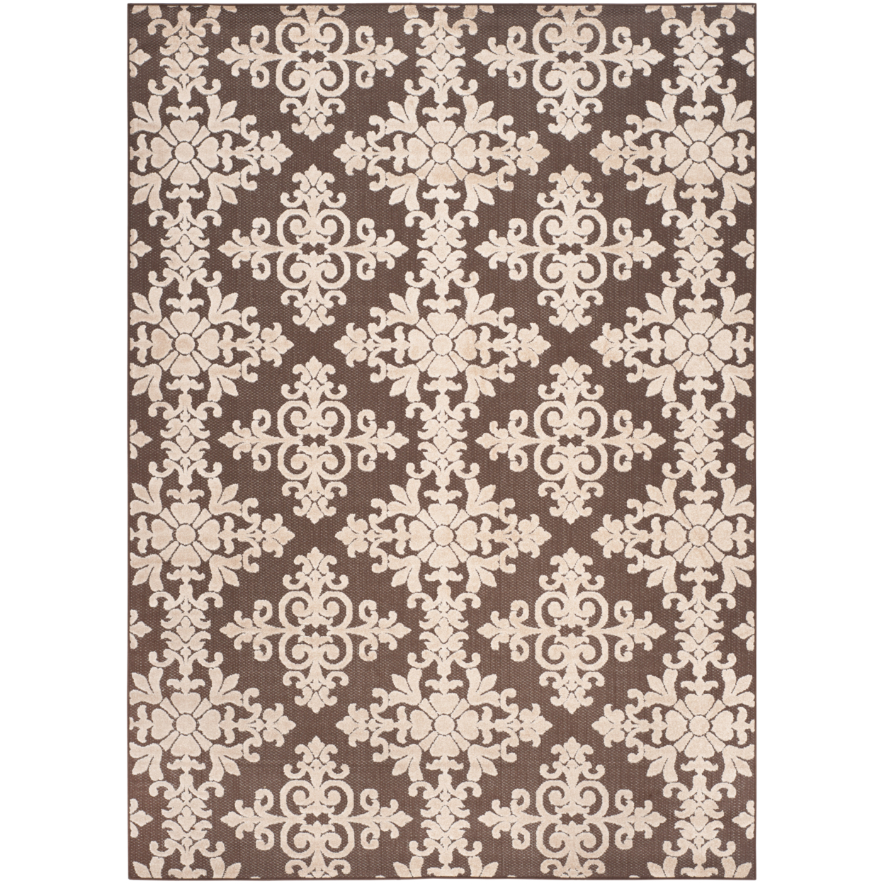 SAFAVIEH Cottage Collection COT906D Brown / Creme Rug - 8' X 11' 2