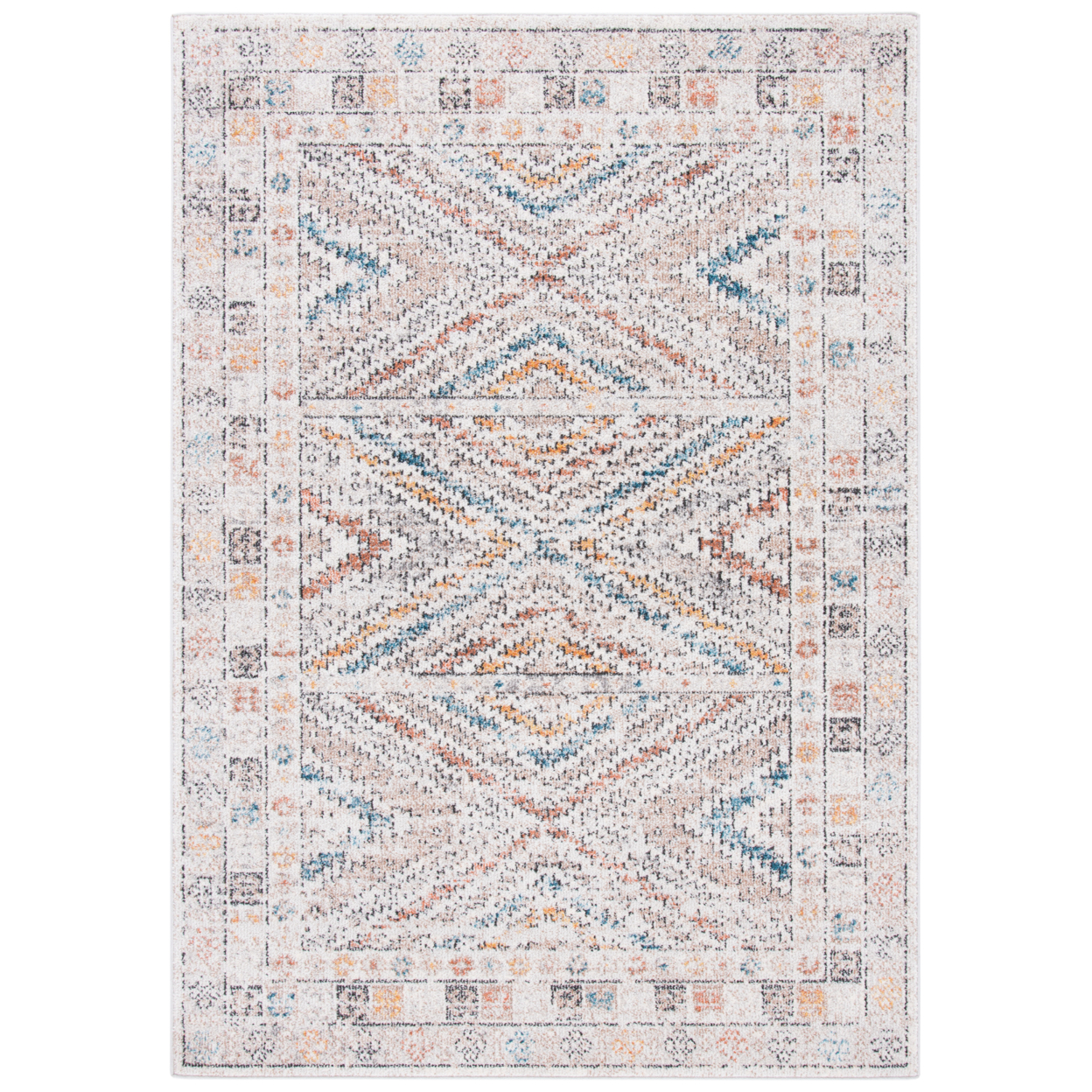 SAFAVIEH Crystal Collection CRS321A Ivory/Grey Rug - 5-5 X 7-7