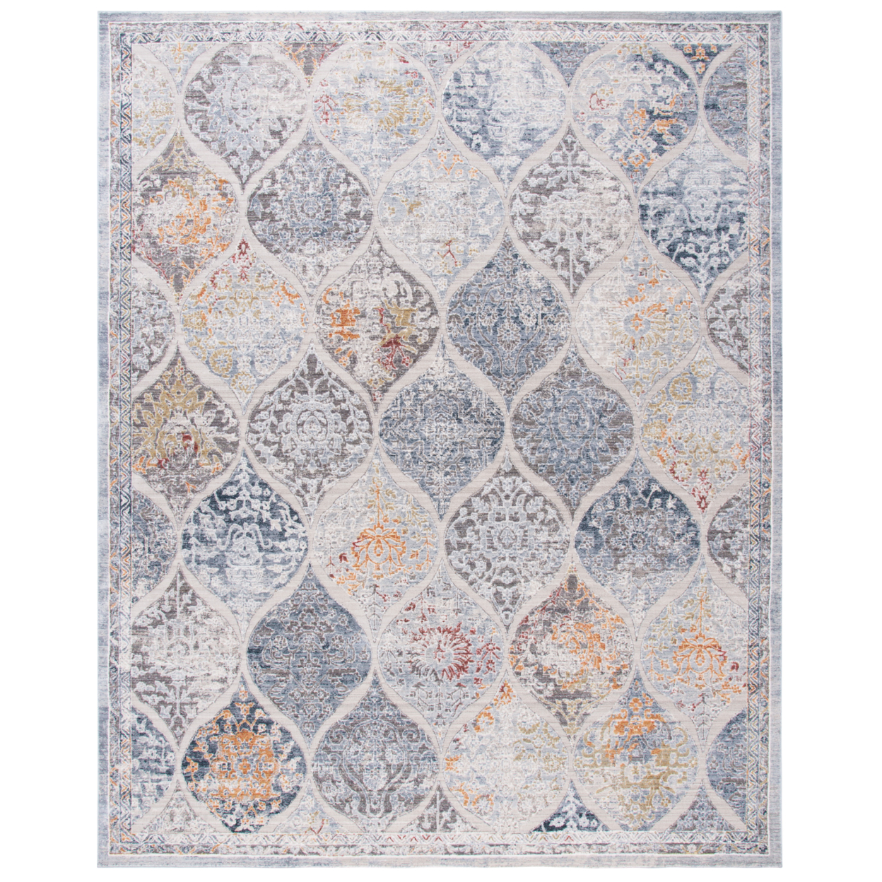 SAFAVIEH History Collection HIS571F Grey / Gold Rug - 8 X 10