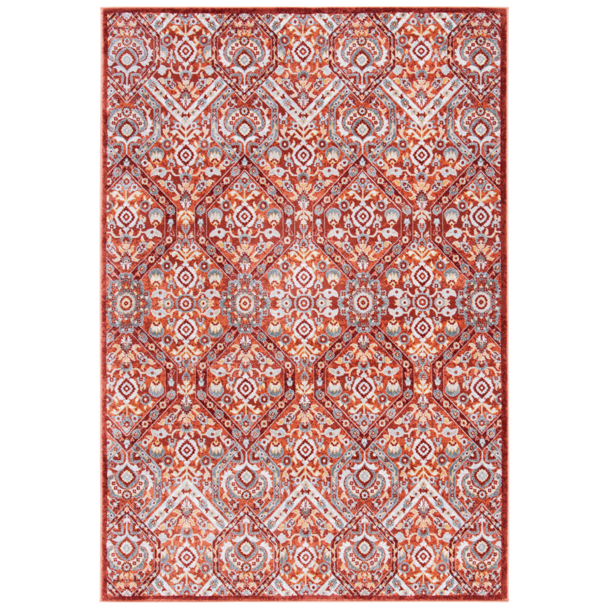 SAFAVIEH Lagoon Collection LGN238T Light Brown / Ivory Rug - 6-7 X 6-7 Square