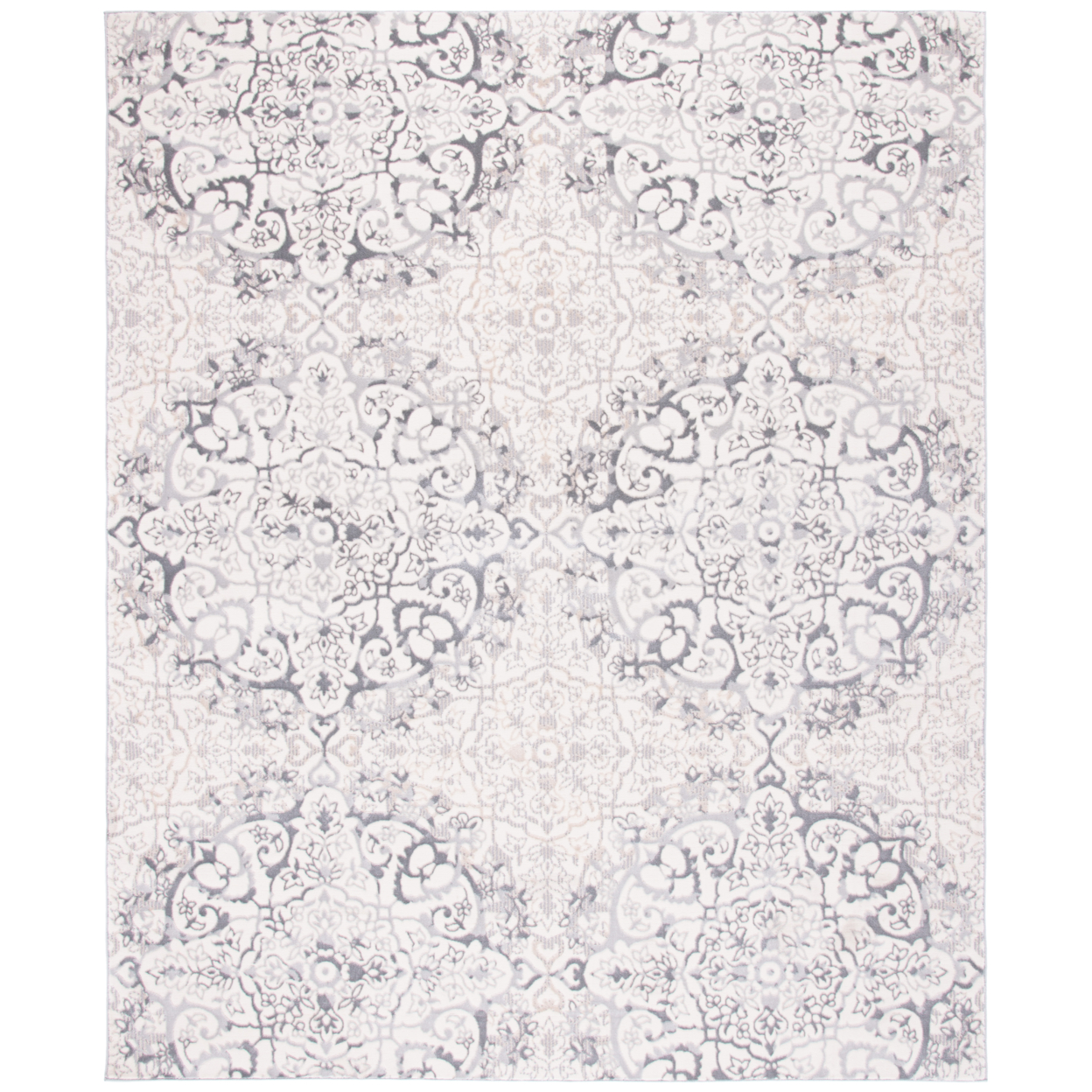 SAFAVIEH Lagoon Collection LGN507A Ivory / Grey Rug - 6-7 X 6-7 Square