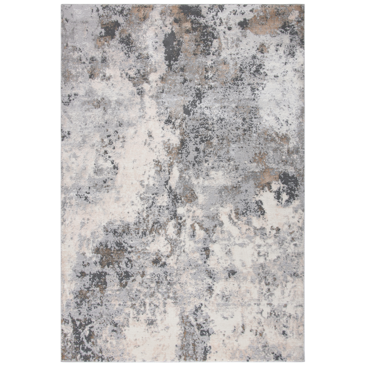 SAFAVIEH Lagoon Collection LGN522A Ivory / Grey Rug - 6-7 X 6-7 Round