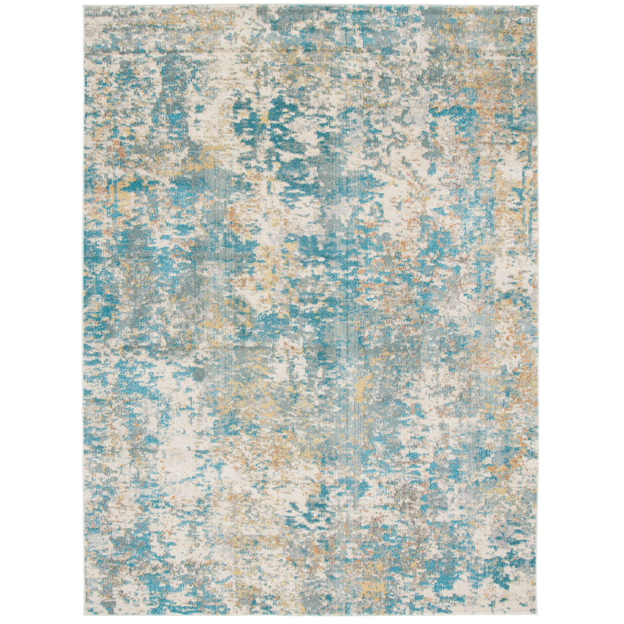 SAFAVIEH Madison Collection MAD453K Teal / Gold Rug - 10' X 14'