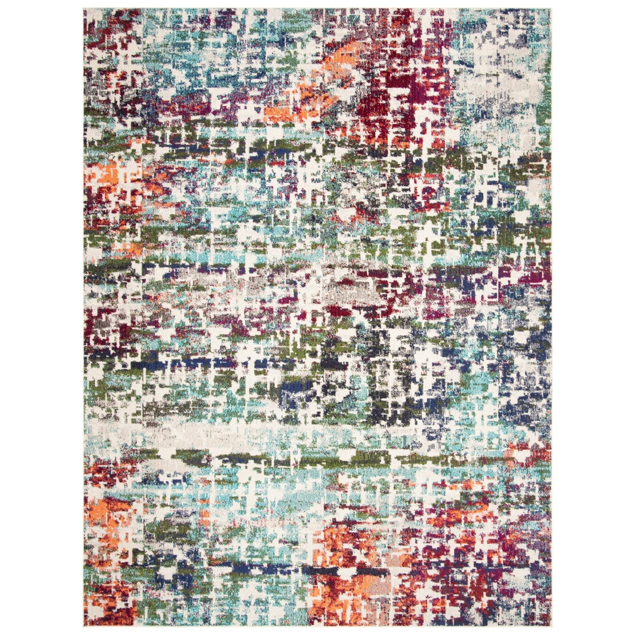 SAFAVIEH Madison Collection MAD469A Blue / Green Rug - 8' X 10'