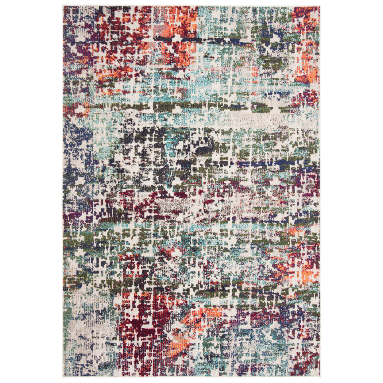 SAFAVIEH Madison Collection MAD469A Blue / Green Rug - 5' 3 X 7' 6
