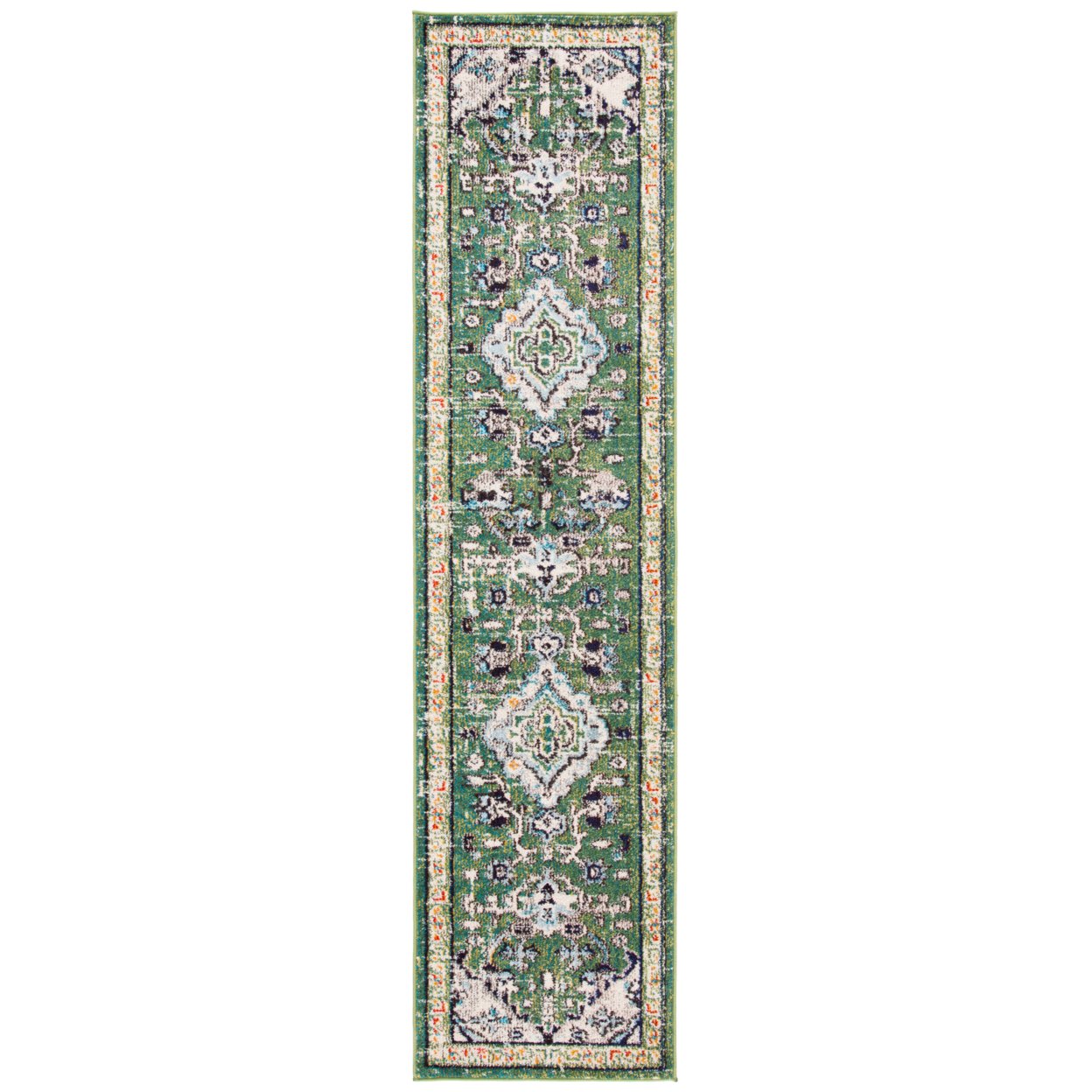 SAFAVIEH Madison Collection MAD474Y Green / Turquoise Rug - 10' X 14'