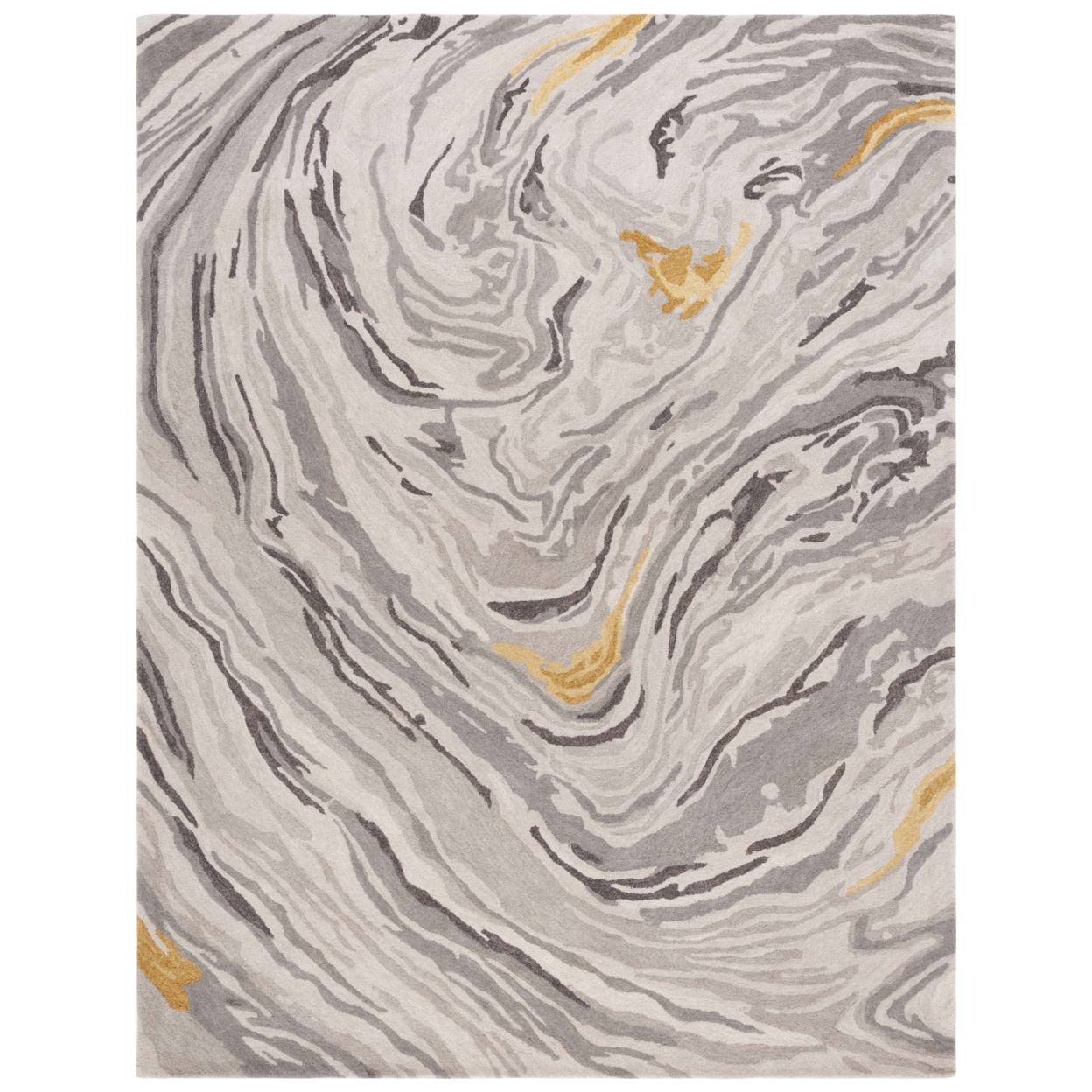 SAFAVIEH Soho Collection SOH675F Handmade Grey / Gold Rug - 8' X 10'