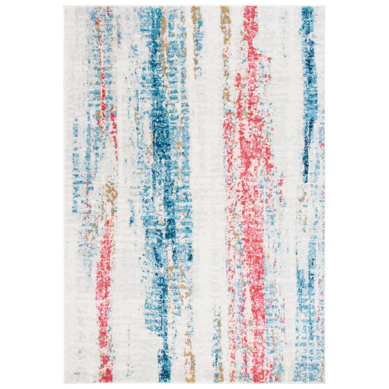 SAFAVIEH Madison Collection MAD640A Ivory / Blue Rug - 6' 7 X 9' 2