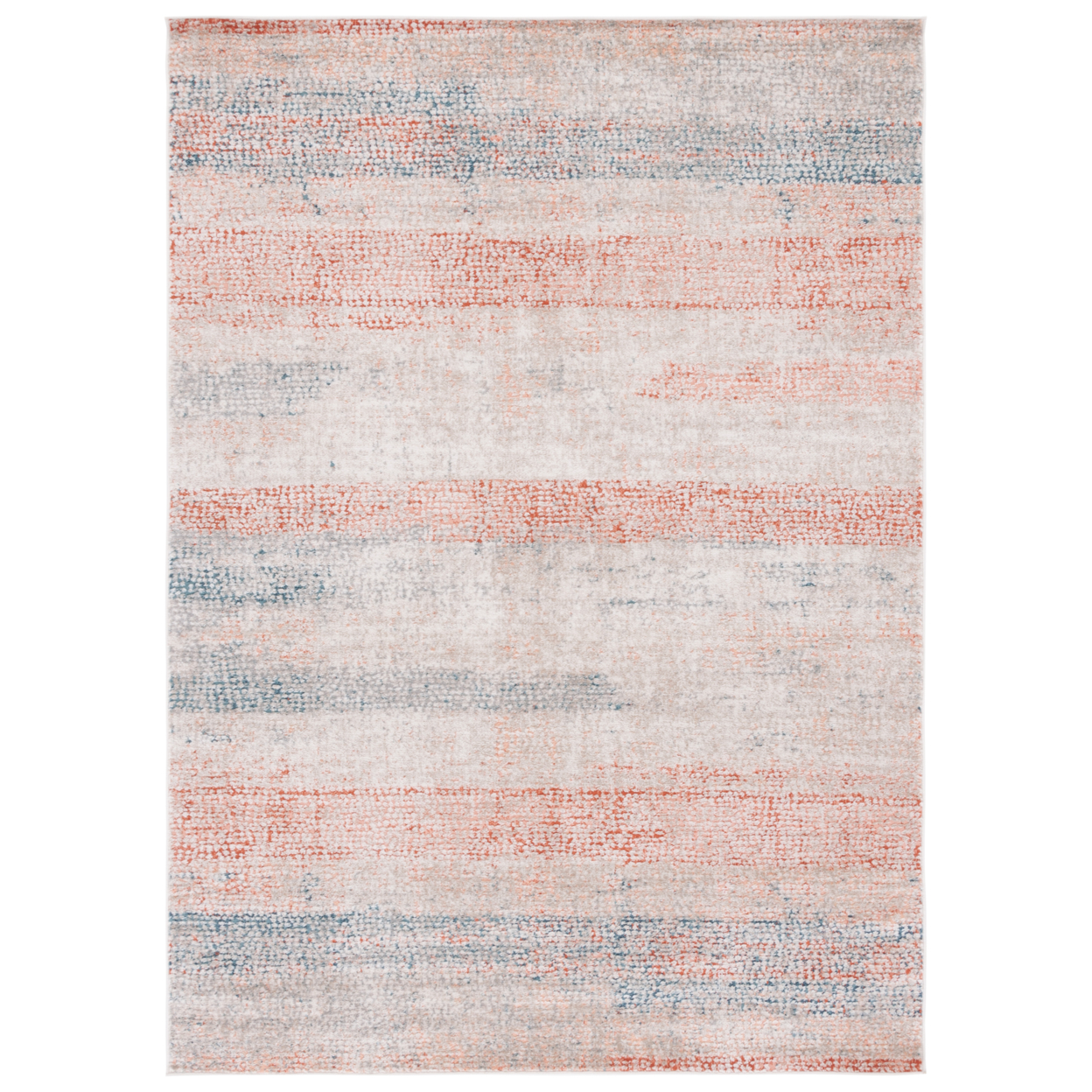 SAFAVIEH Madison Collection MAD812M Ivory / Blue Rust Rug - 6' 7 Square
