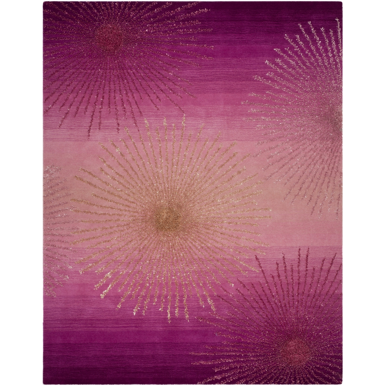 SAFAVIEH Soho Collection SOH712N Handmade Pink Rug - 6' X 9'