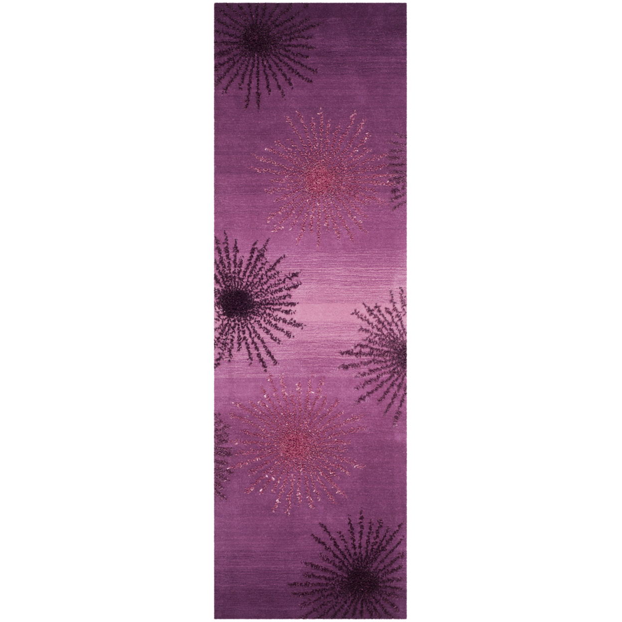 SAFAVIEH Soho Collection SOH712Q Handmade Purple Rug - 2' 6 X 8'