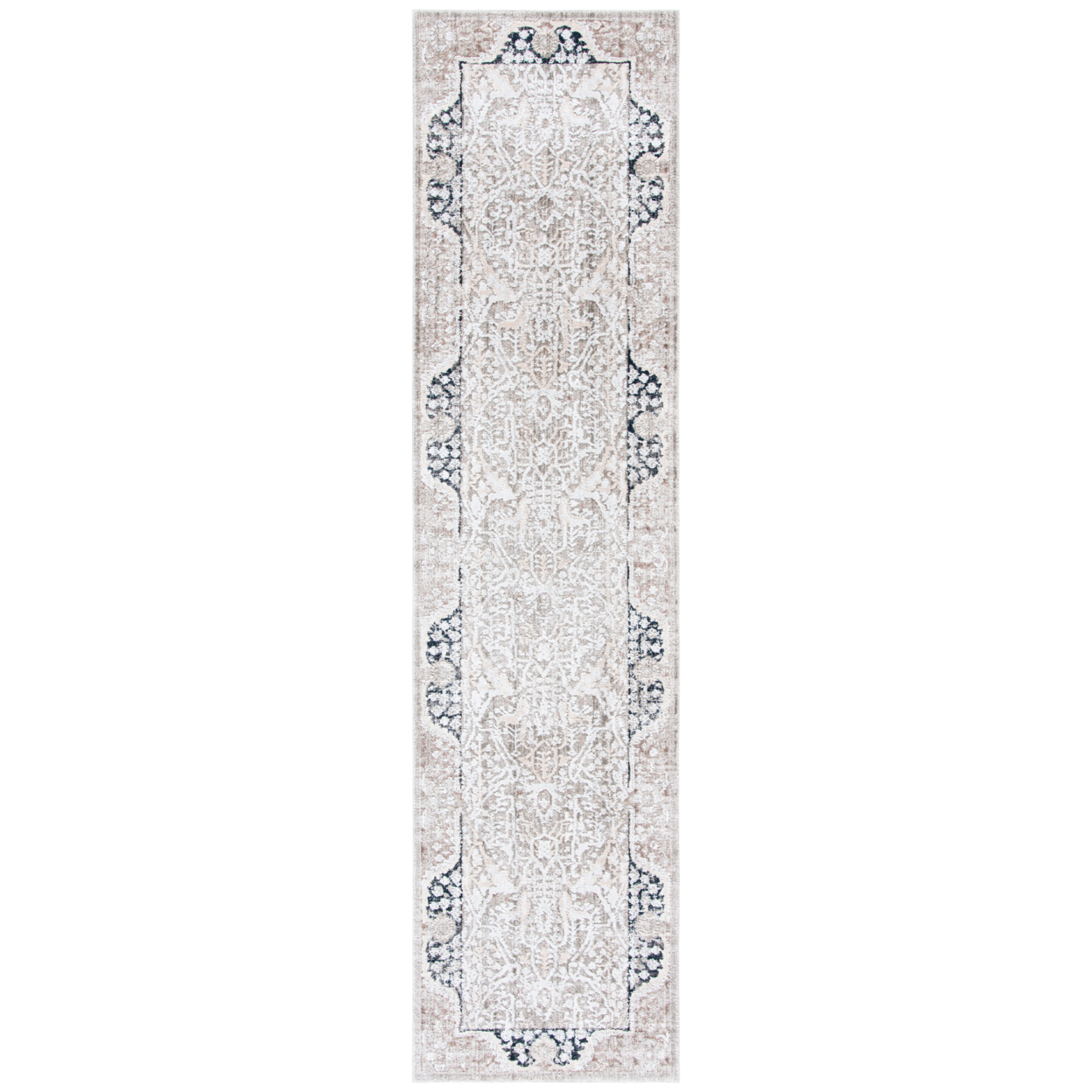 SAFAVIEH Mayflower Collection MAY202B Ivory / Beige Rug - 2' 2 X 9'
