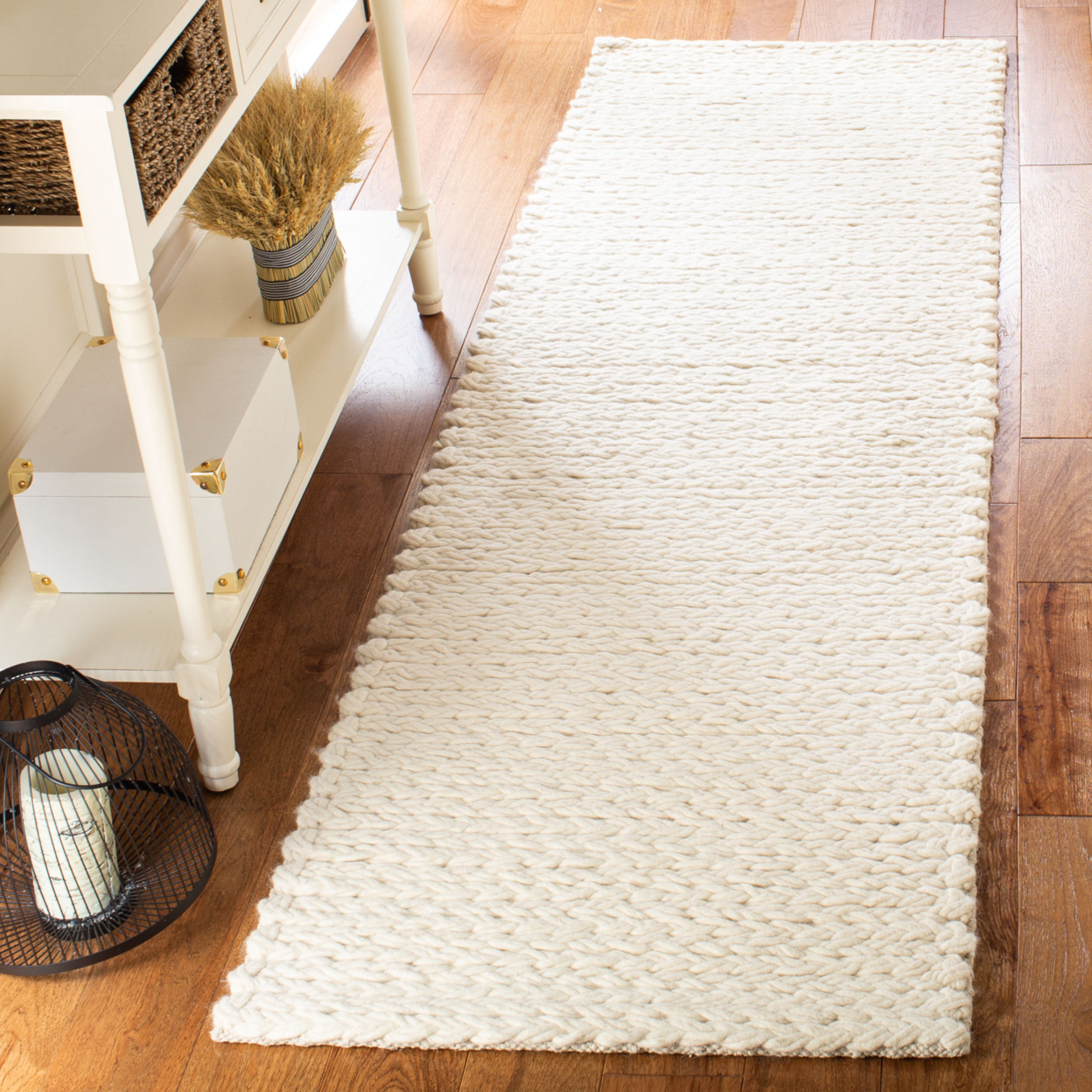 SAFAVIEH Natura Collection NAT802A Handwoven Ivory Rug - 3' X 5'