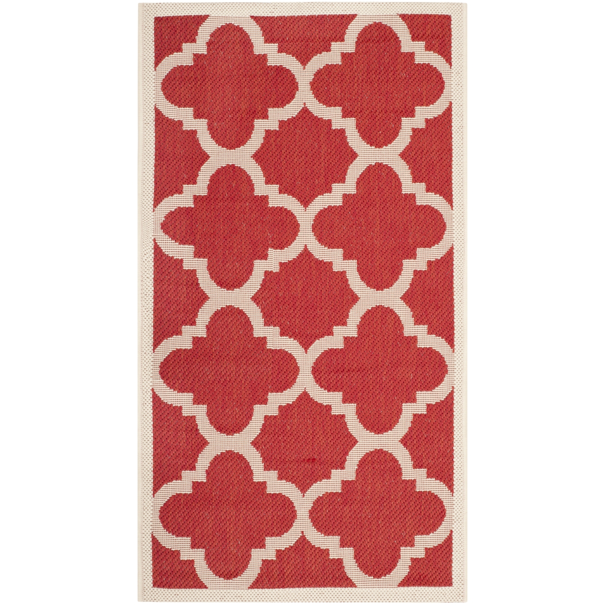 SAFAVIEH Outdoor CY6243-248 Courtyard Collection Red Rug - 2' X 3' 7