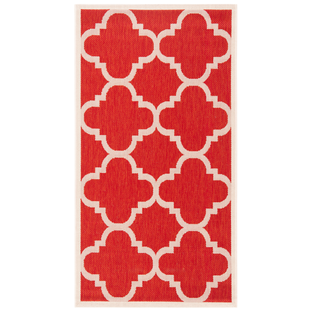 SAFAVIEH Outdoor CY6243-248 Courtyard Collection Red Rug - 2' 7 X 5'