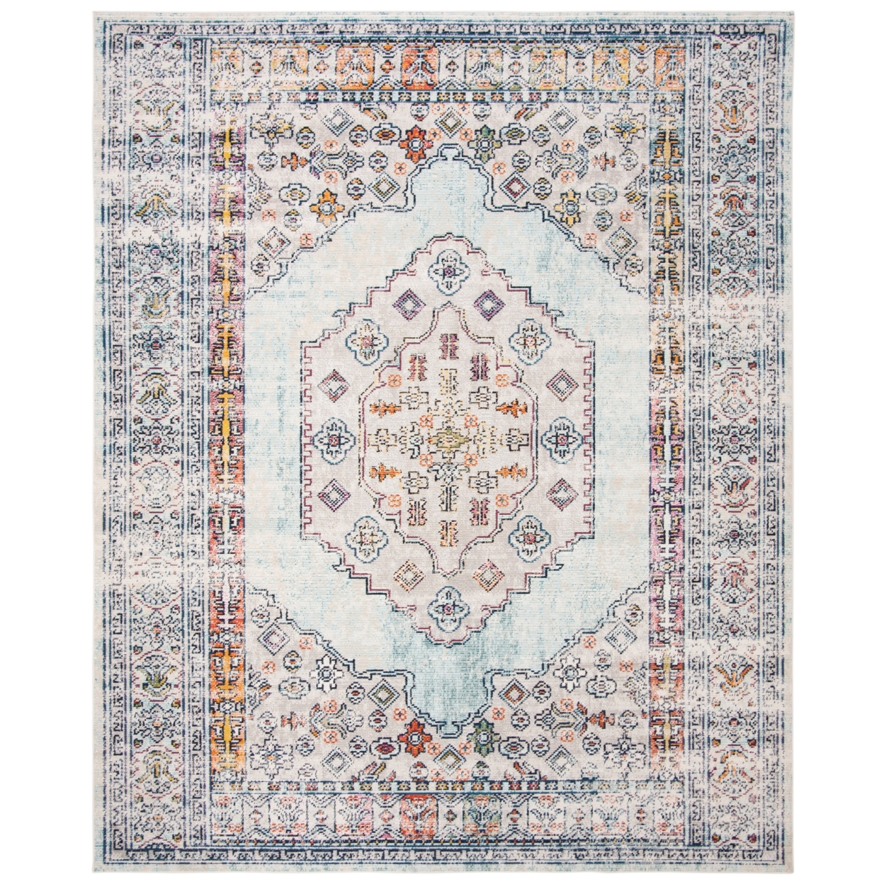 SAFAVIEH Crystal Collection CRS526M Blue / Grey Rug - 8' X 10'