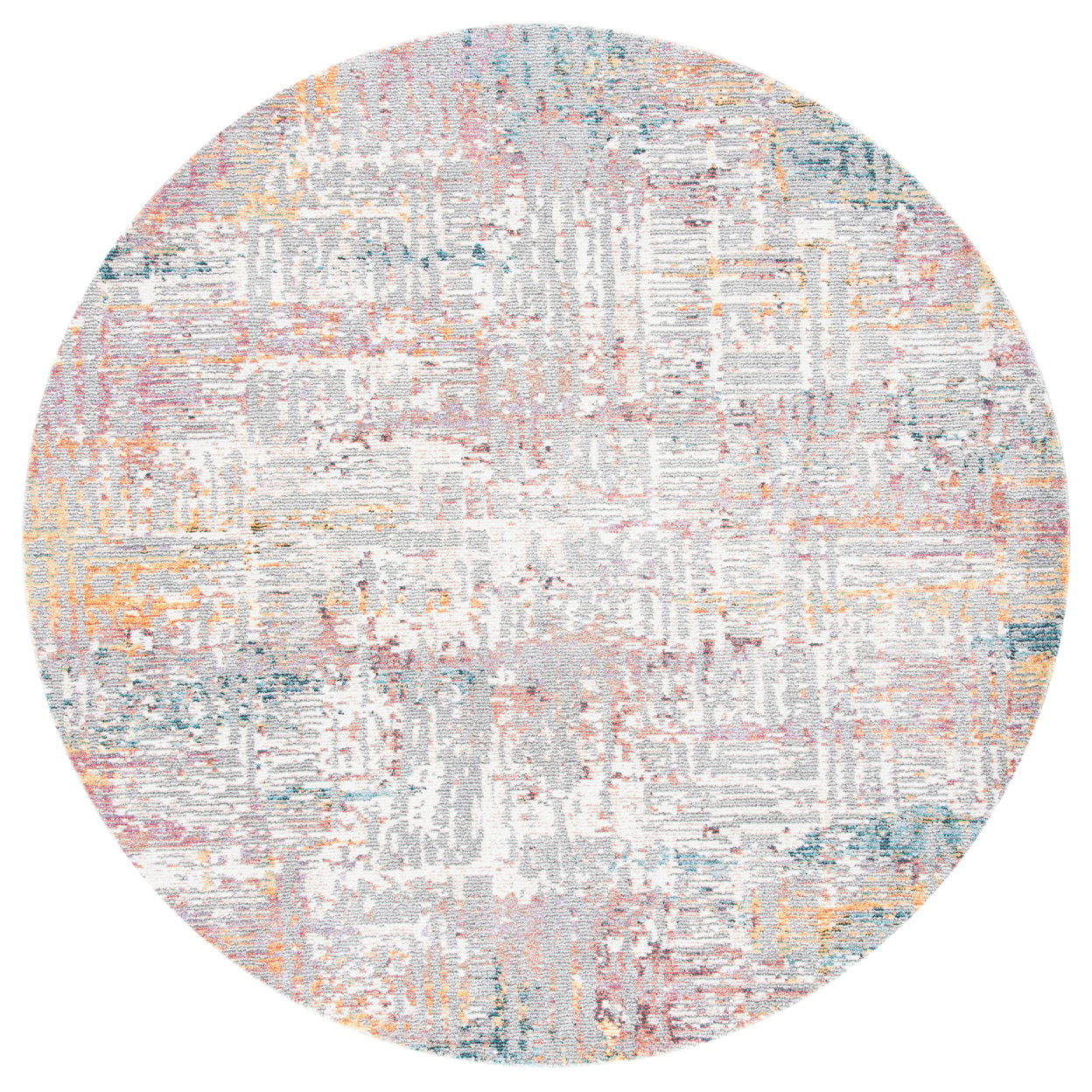 SAFAVIEH Crystal Collection CRS723B Beige/Rust Rug - 6' 3 Round