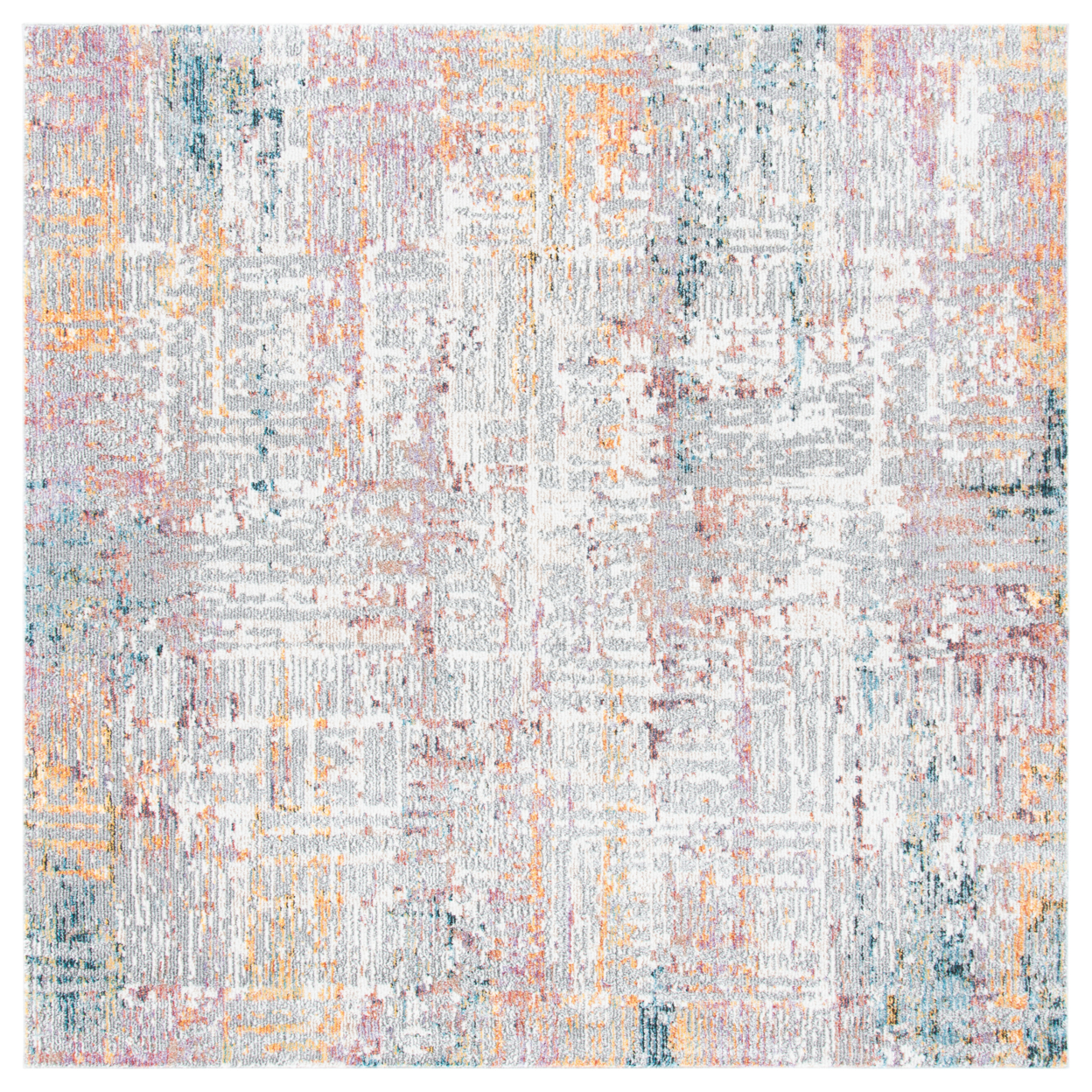 SAFAVIEH Crystal Collection CRS723B Beige/Rust Rug - 6' 3 Square