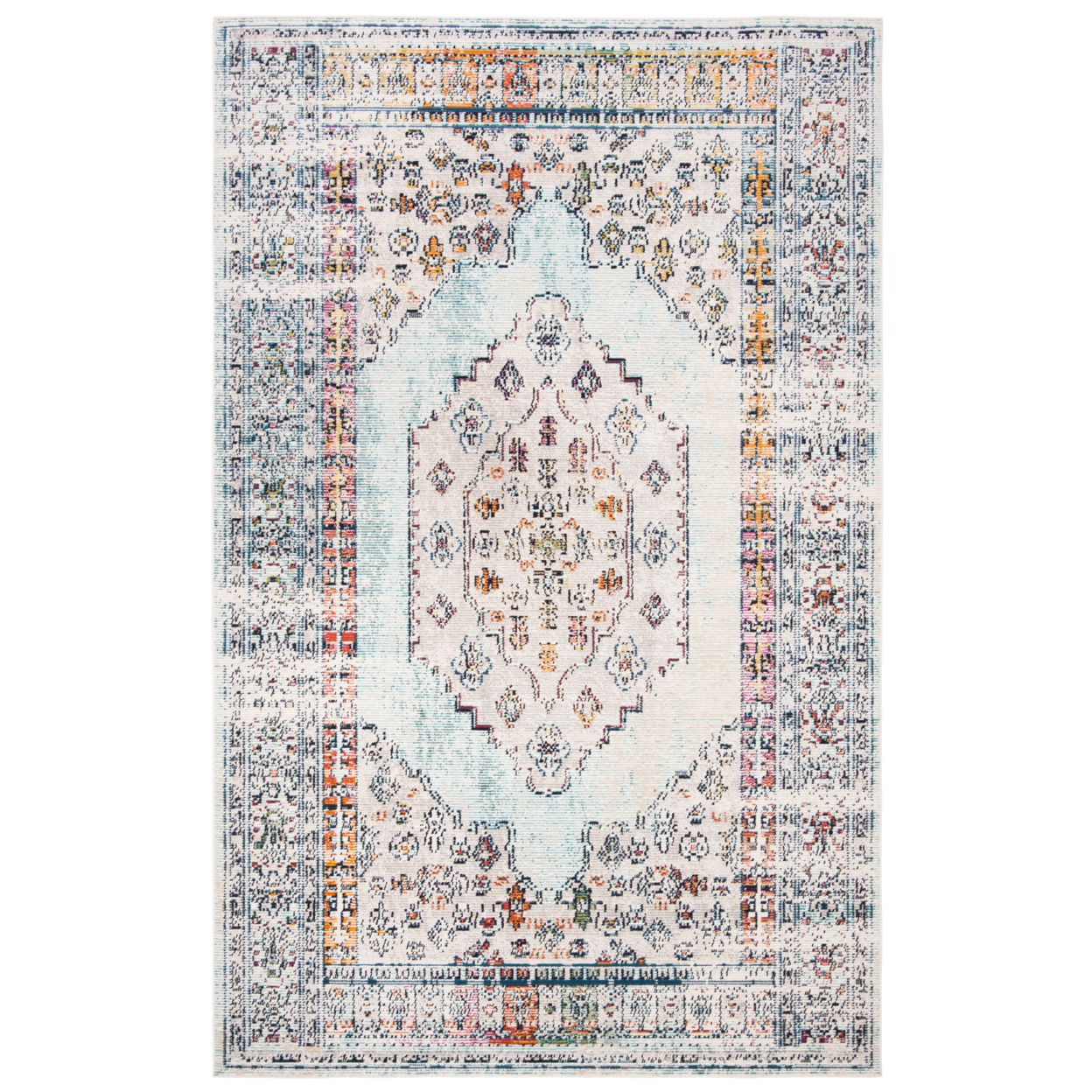 SAFAVIEH Crystal Collection CRS526M Blue / Grey Rug - 6' 7 X 9' 2