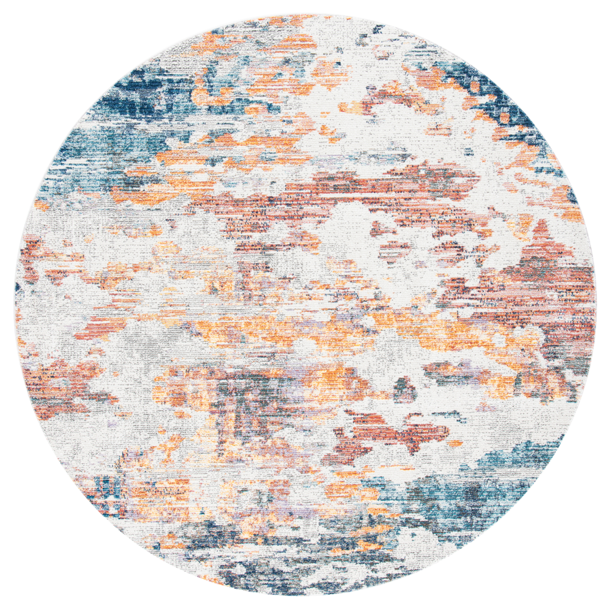 SAFAVIEH Crystal Collection CRS796D Gold / Rust Rug - 6' 3 Round