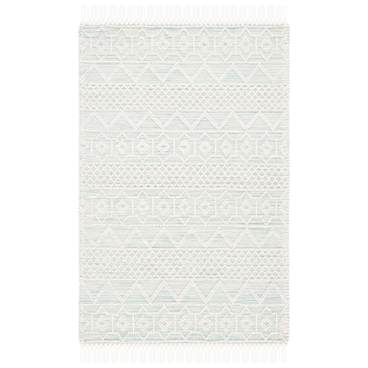 SAFAVIEH Natura Collection NAT875Y Ivory/Light Green Rug - 8' X 10'