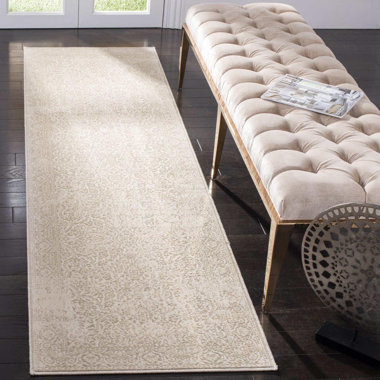 SAFAVIEH Noble Collection NBL612-5488 Beige / Ivory Rug - 2' 2 X 8'