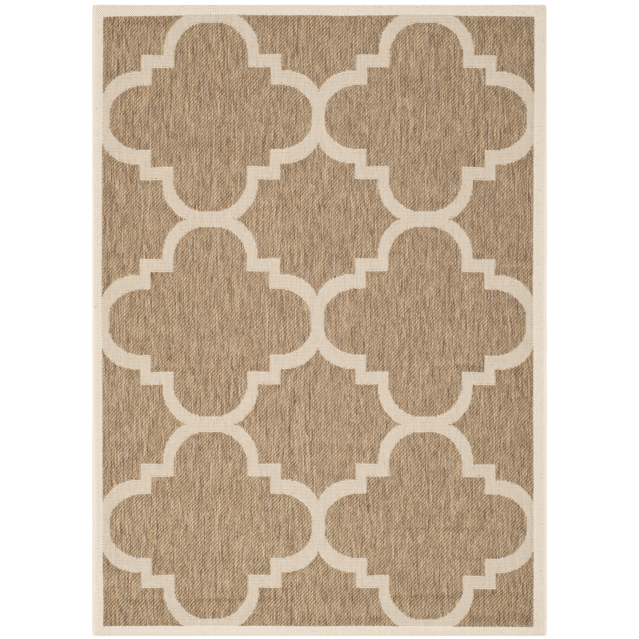 SAFAVIEH Outdoor CY6243-242 Courtyard Collection Brown Rug - 2' 7 X 5'