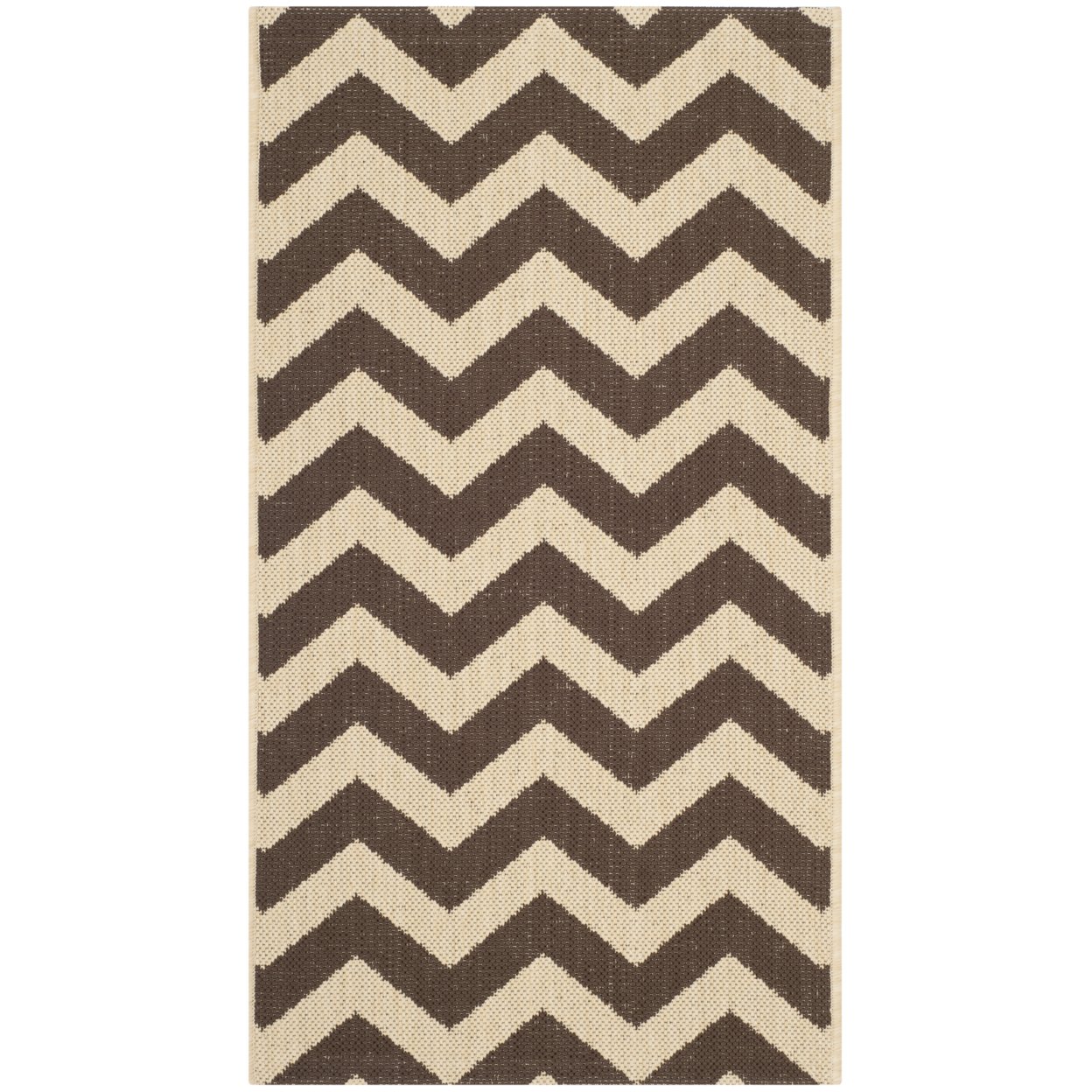 SAFAVIEH Outdoor CY6244-204 Courtyard Collection Dark Brown Rug - 6' 7 Square