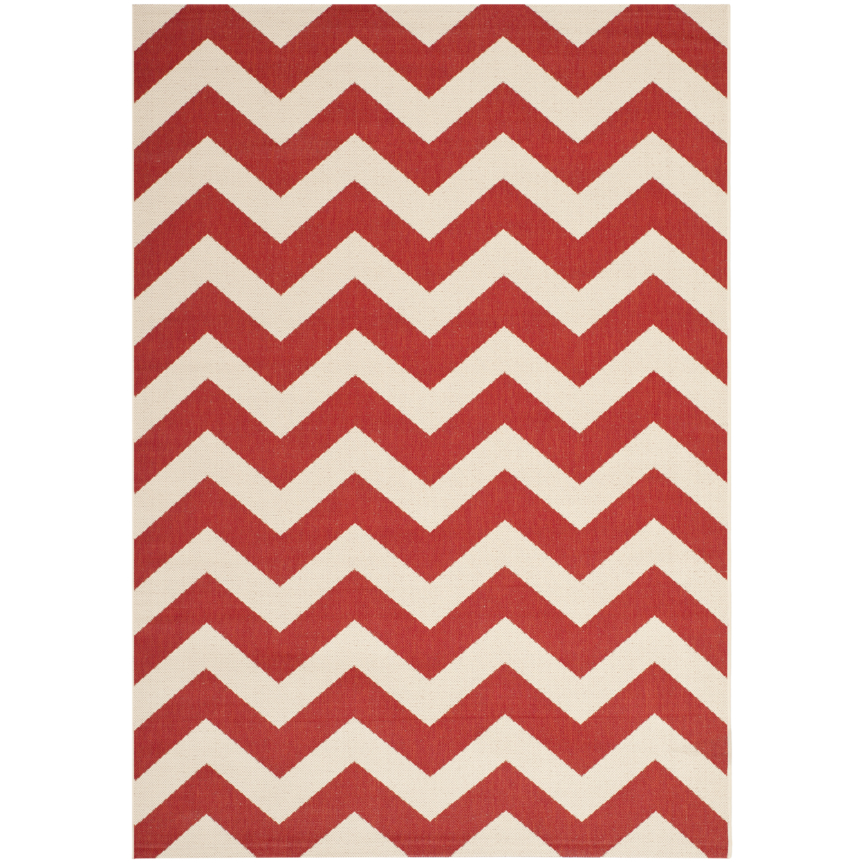 SAFAVIEH Outdoor CY6244-248 Courtyard Collection Red Rug - 4' X 5' 7