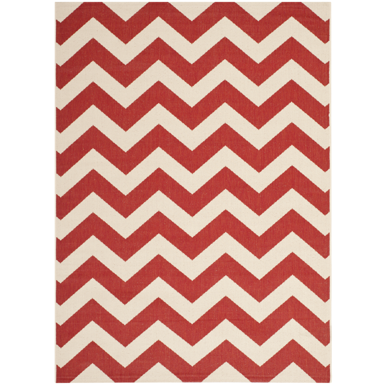 SAFAVIEH Outdoor CY6244-248 Courtyard Collection Red Rug - 5' 3 X 7' 7