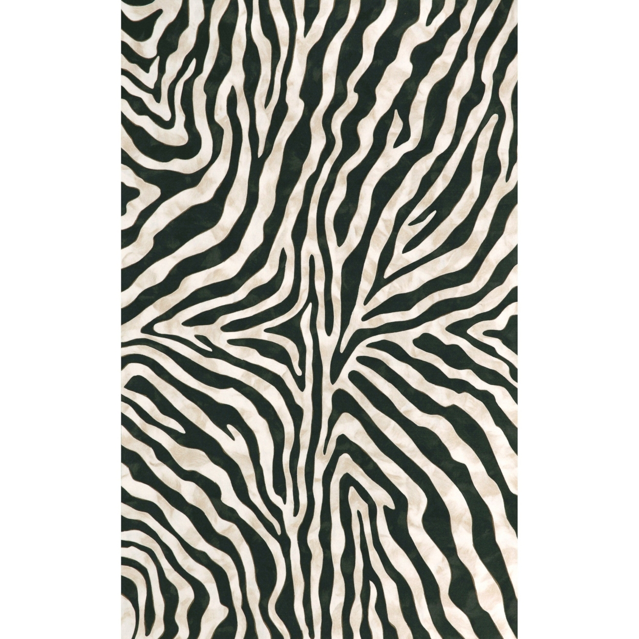 Liora Manne Visions I Zebra Indoor Outdoor Area Rug Black - 2'3 X 8'