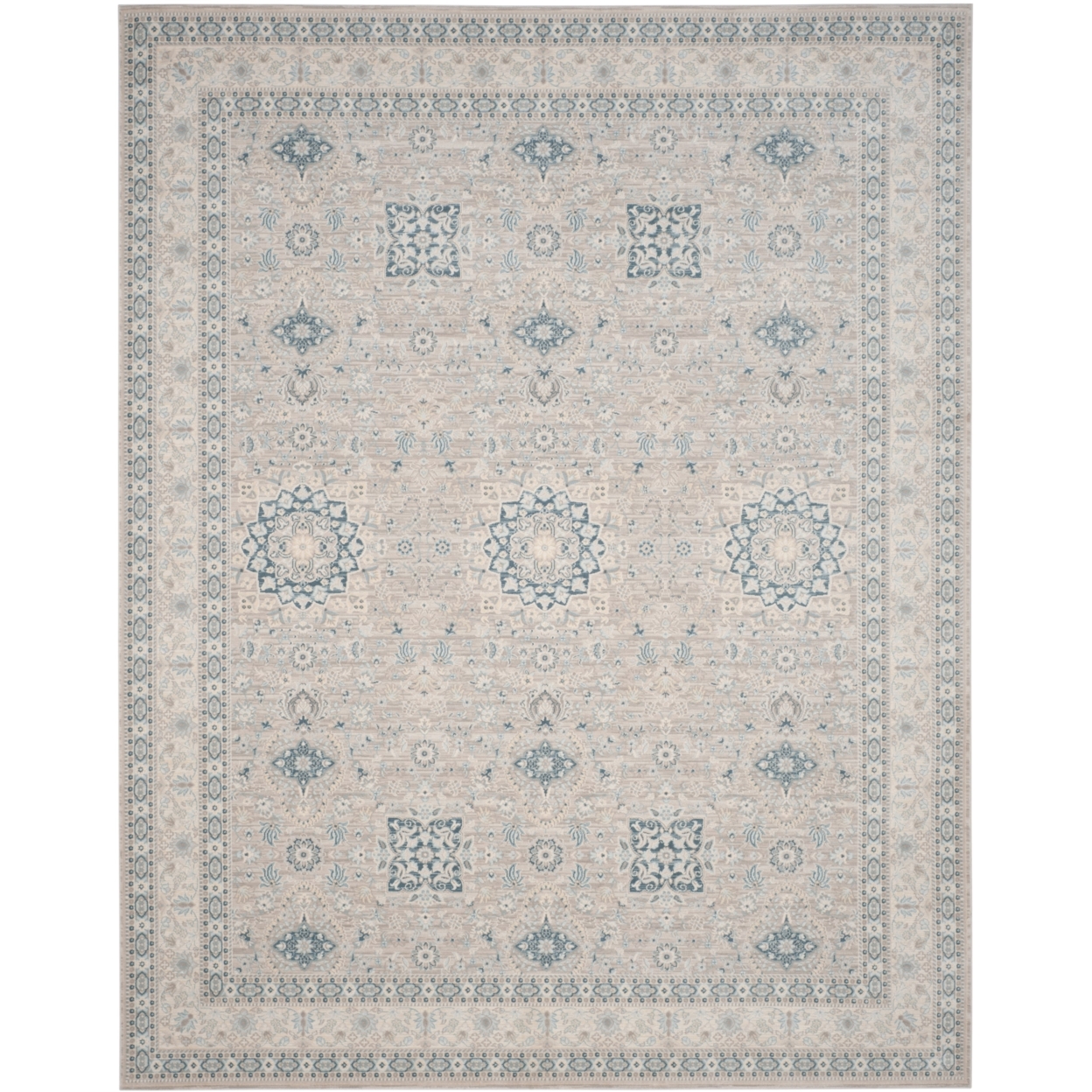 SAFAVIEH Archive Collection ARC671A Grey / Blue Rug - 9' X 12'